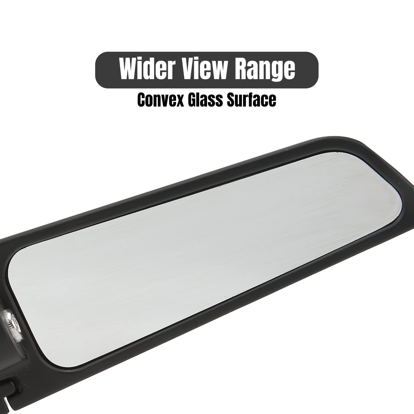 2024 Latest Motorcycle Wing Mirrors Compatible With Ninja 400 Mirrors Honda Kawasaki Suzuki Motorcycle Rearview Mirrors W/Adjustable Low Profile & Convex Design, (2 Pack)