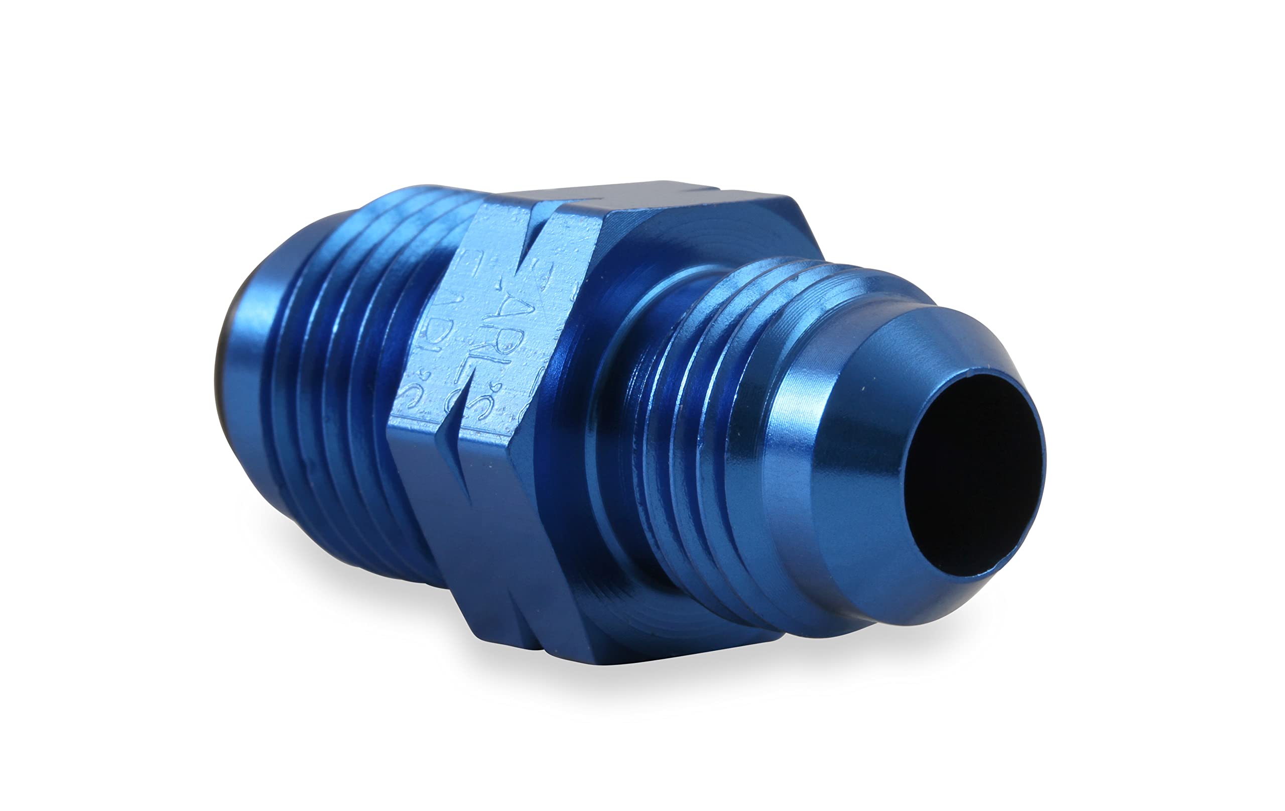 Earl'S - 991955Erl Blue Anodized Aluminum -6An Male To 16Mm By 1.5 Power Steering/ Fuel Injection Adapter Fitting