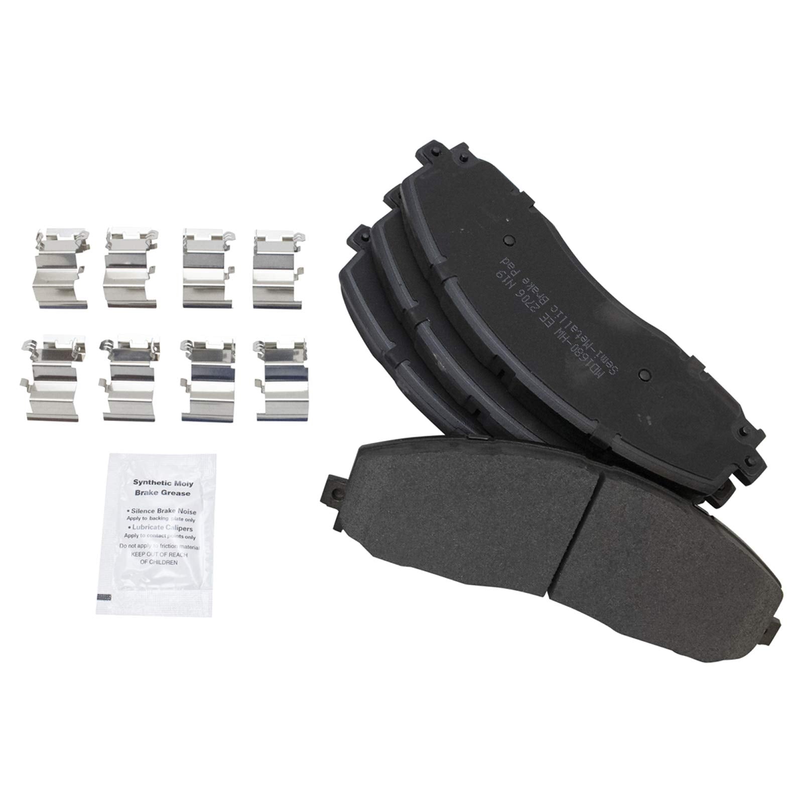 Trq Front Brake Pad & Rotor Kit Brake Pads Brake Rotor Semi-Metallic Compatible With 2013 Ford F-250 Super Duty