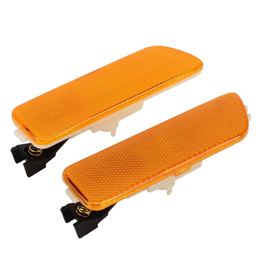 Suuonee Bumper Marker Side Light, 1 Pair Car Smoked Bumper Marker Side Light for GOLF for JETTA MK4 617215181853(Yellow)