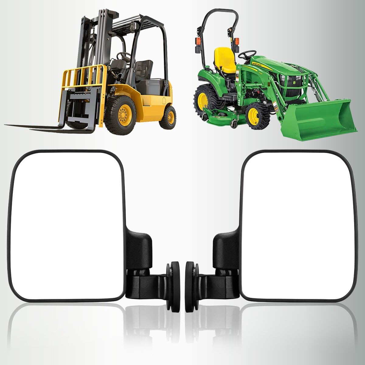 SHEJISI Strong Magnetic Tractor Side Mirrors, Fit for Tractors?Forklifts?Small Dozers?Lawn Mower?Lift Trucks?Safe and Practical 
