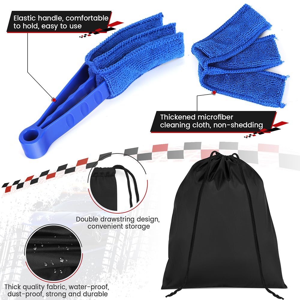 Aptleou Car Detailing Brush Set, 11Pcs Car Detailing Kit Includes Car Interior Detailing Brushes, Car Wheel & Tire Brush For Rim