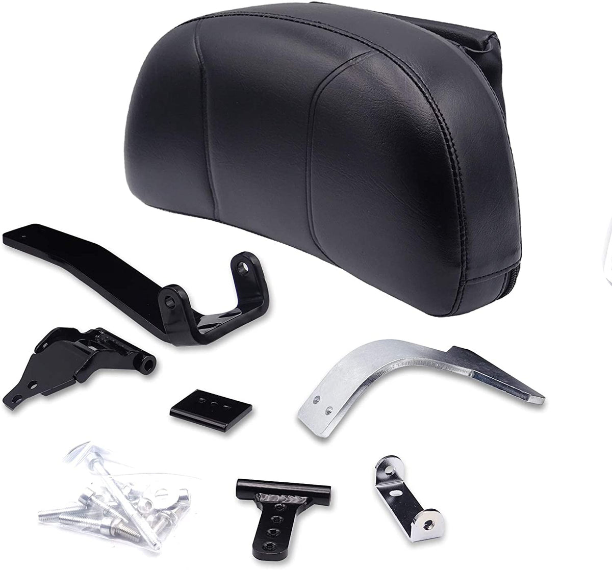 Wsays Driver Backrest Pad Kit Adjustable W/Storage Pouch Compatible With Can-Am Spyder Rt Rt-S Rt Limited 2010-2019