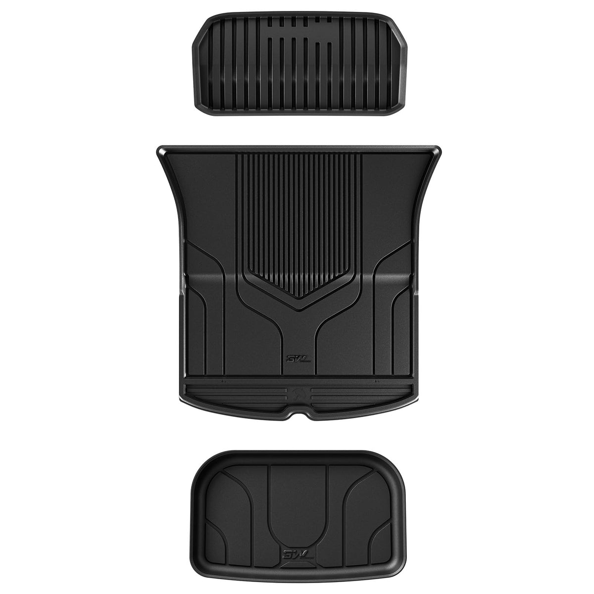 3W Cargo Liner Compatible For Tesla Model Y 2020-2024 Tpe All Weather Custom Fit Trunk Mat, Black (Not For Juniper)