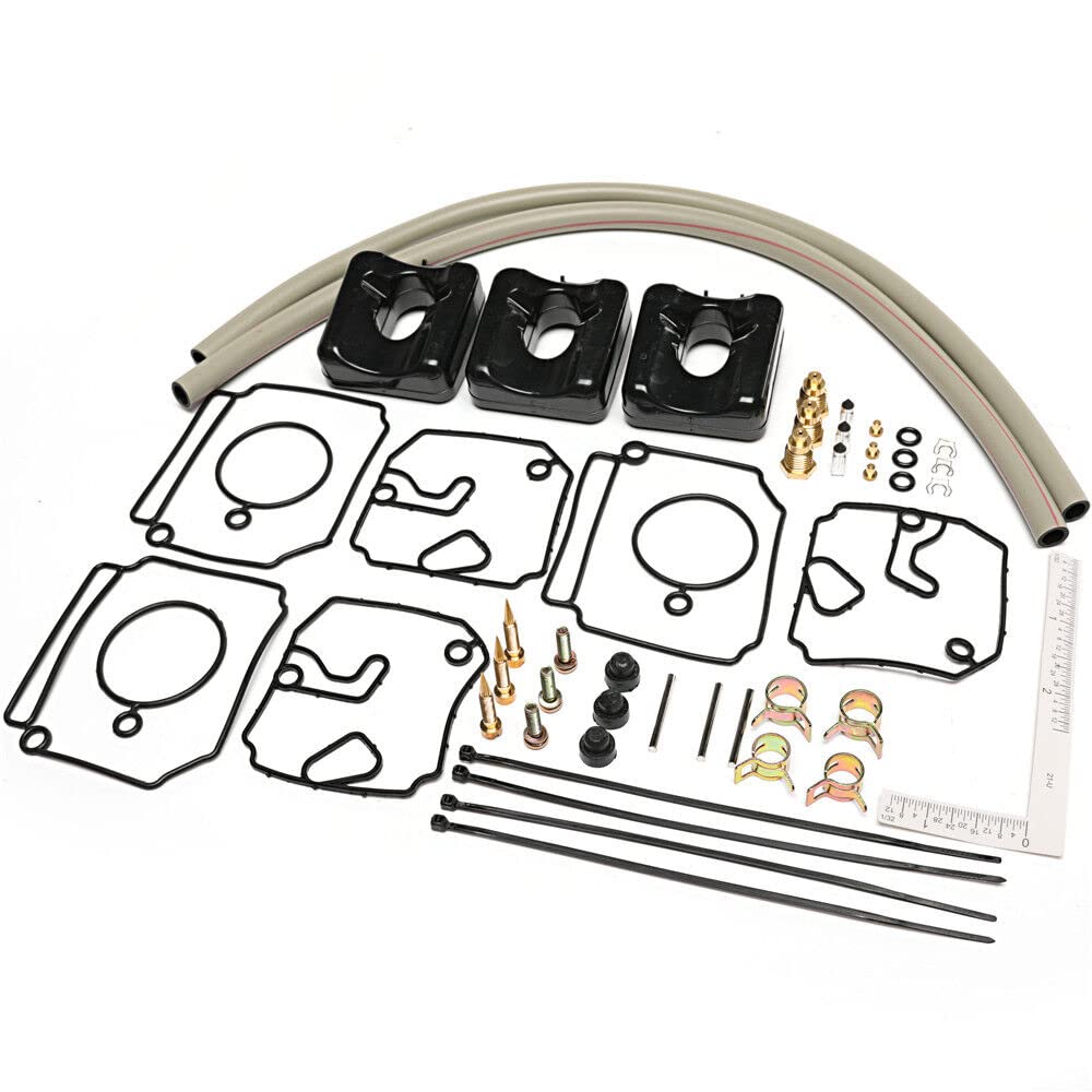 18-7768 Carburetor Repair Kit Replacement for 40-50HP 2-Stroke Outboards Carburetor Replaces 6H4-W0093-03-00 6H4-W0093-02-00 Sie