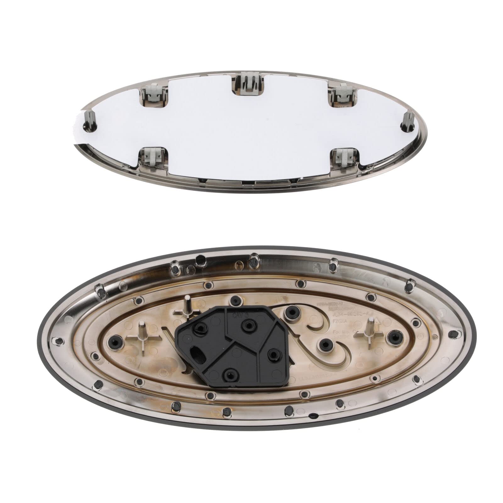 Ford New OEM 2018-2023 Compatible Compatible with F-150 No Camera Front Grille Rear Compatible with Tailgate Emblems Black, M-14