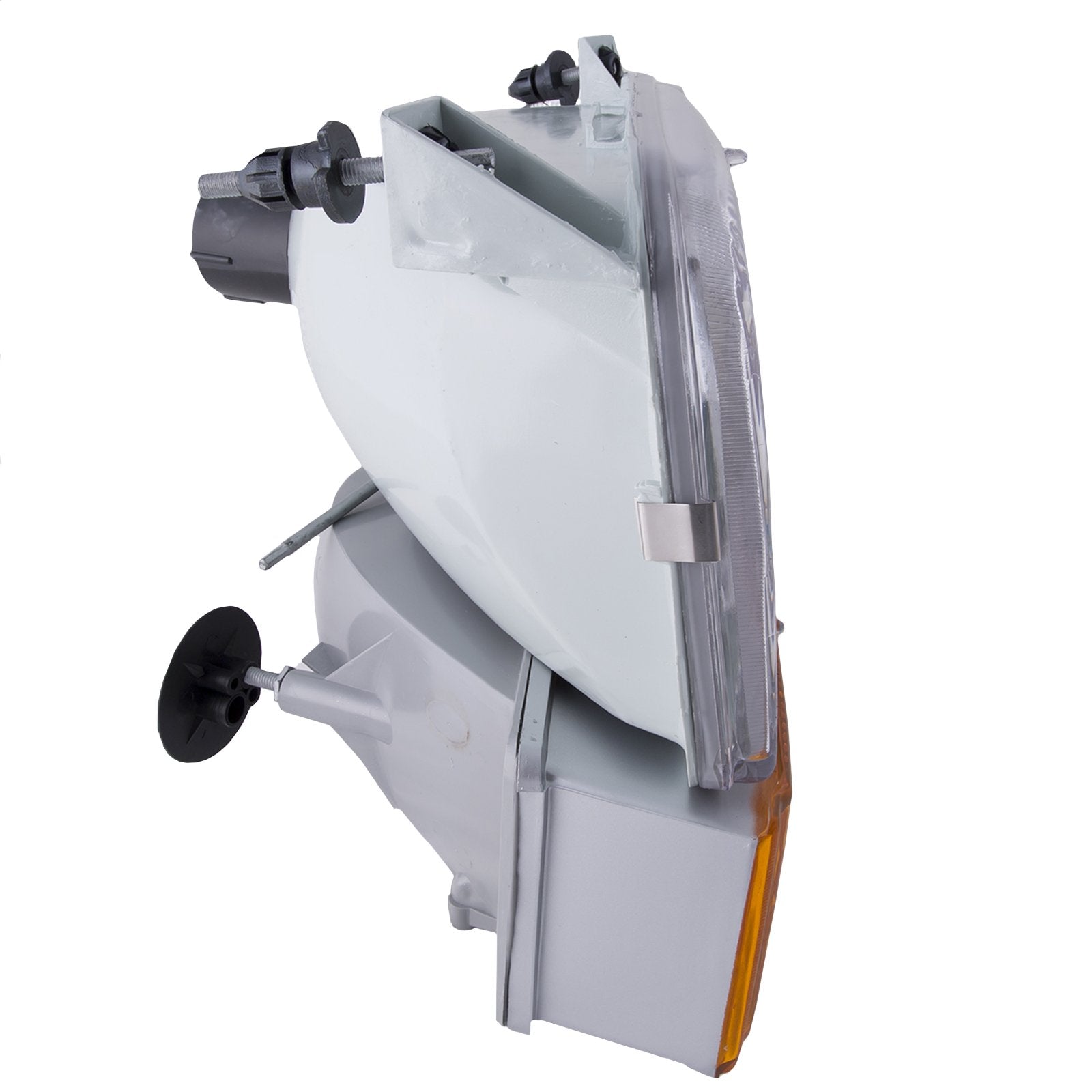 Headlightsdepot Chrome Housing Halogen Headlights Compatible With Ford Bronco F-150 F-250 F-350 Includes Left Driver And Right P