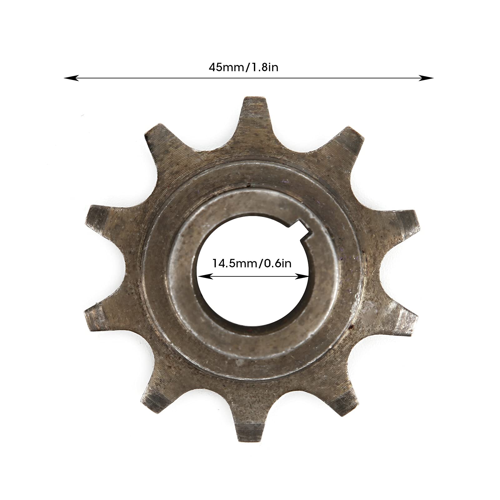 Aramox Front Sprocket Cog, 10T 10 Teeth 415 Chain Sprocket Cog, Iron Alloy Front Sprocket Gear Replacement, Compatible With 2 Stroke Motorized Bike Accessories