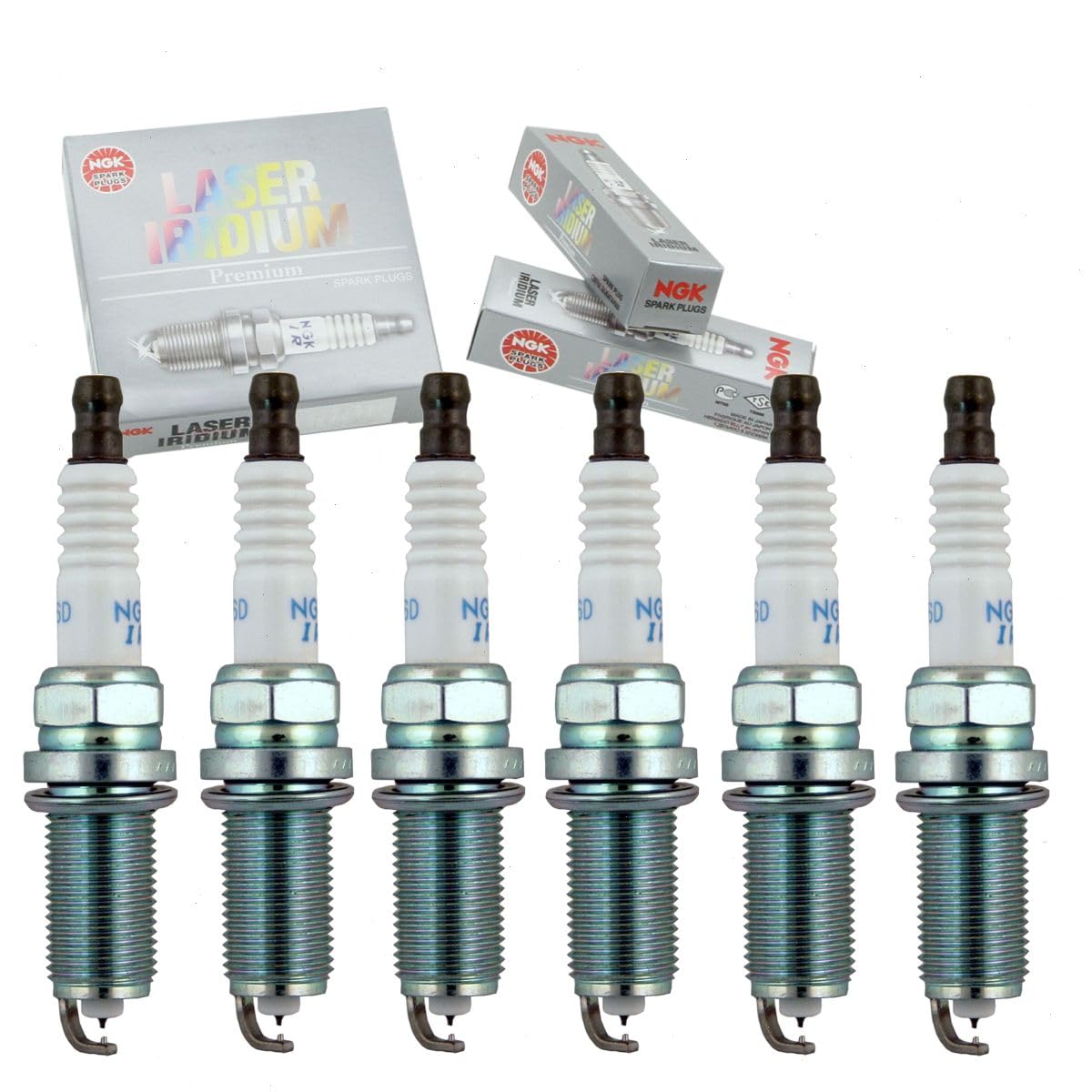 6 pc NGK Laser Iridium Spark Plugs compatible with Lexus RX350 3.5L V6 2007-2015