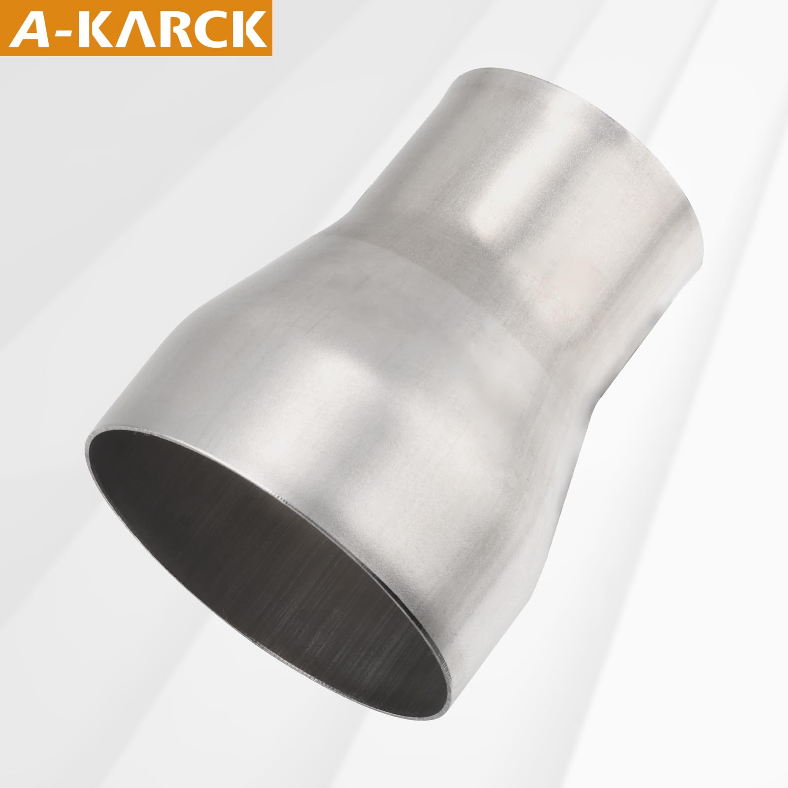 A-KARCK Stainless Steel Exhaust Adapter 2'' ID to 3'' OD, Exhaust Pipe Reducer 3.6'' Overall Length