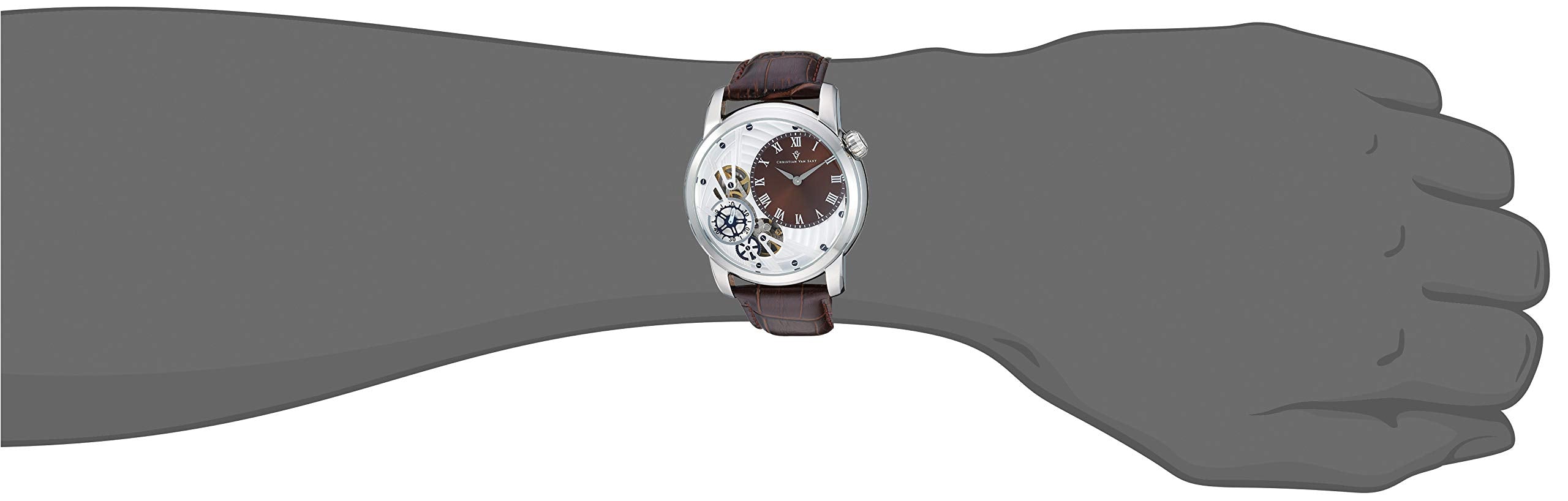 Christian Van Sant Men'S Sprocket Auto-Quartz - Brown - Quartz Watch