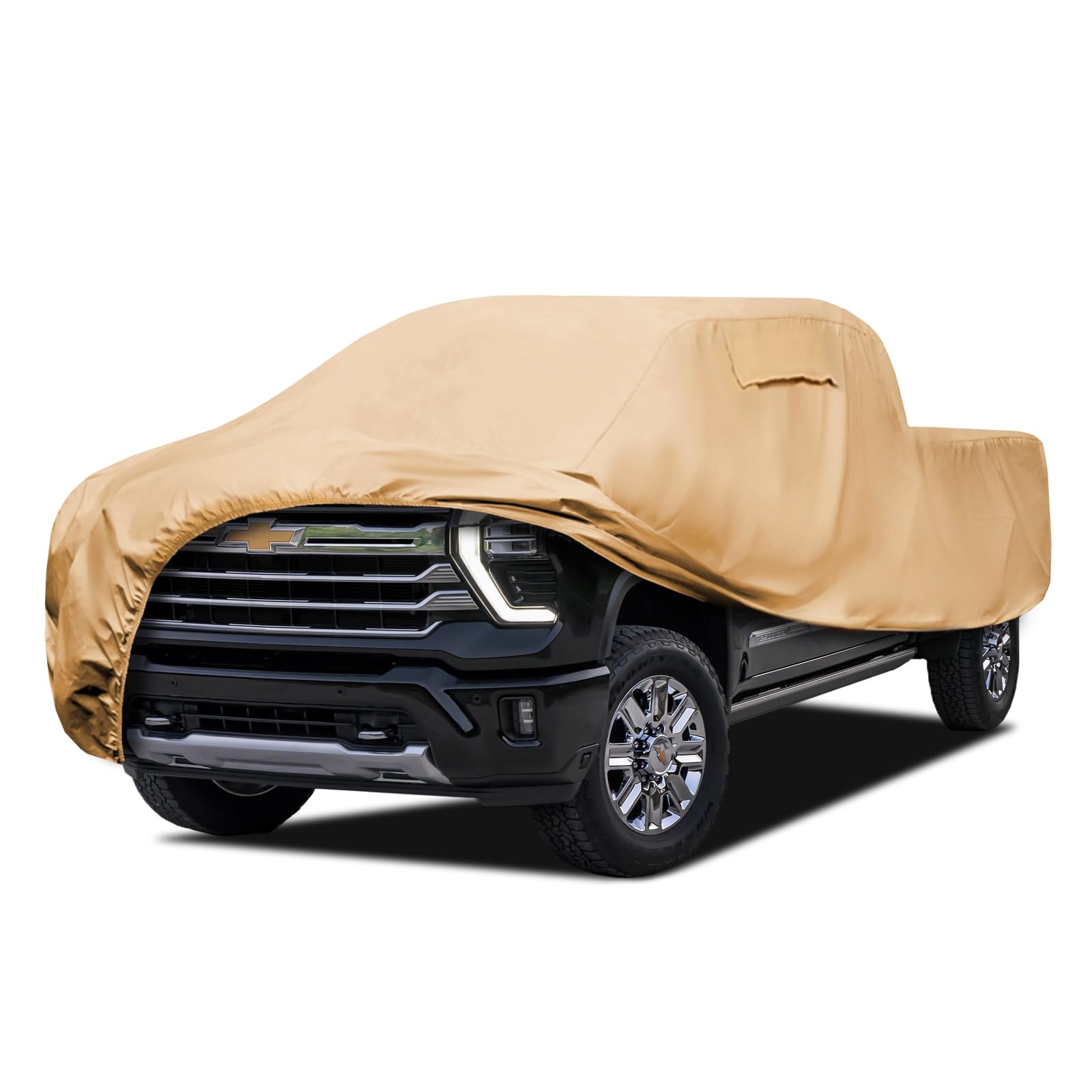 Jurmon Heavy Duty Outdoor Car Cover Custom Fit For Chevy Silverado,Windproof All Weather Waterproof Sun Rain Uv Dust Snow Protec