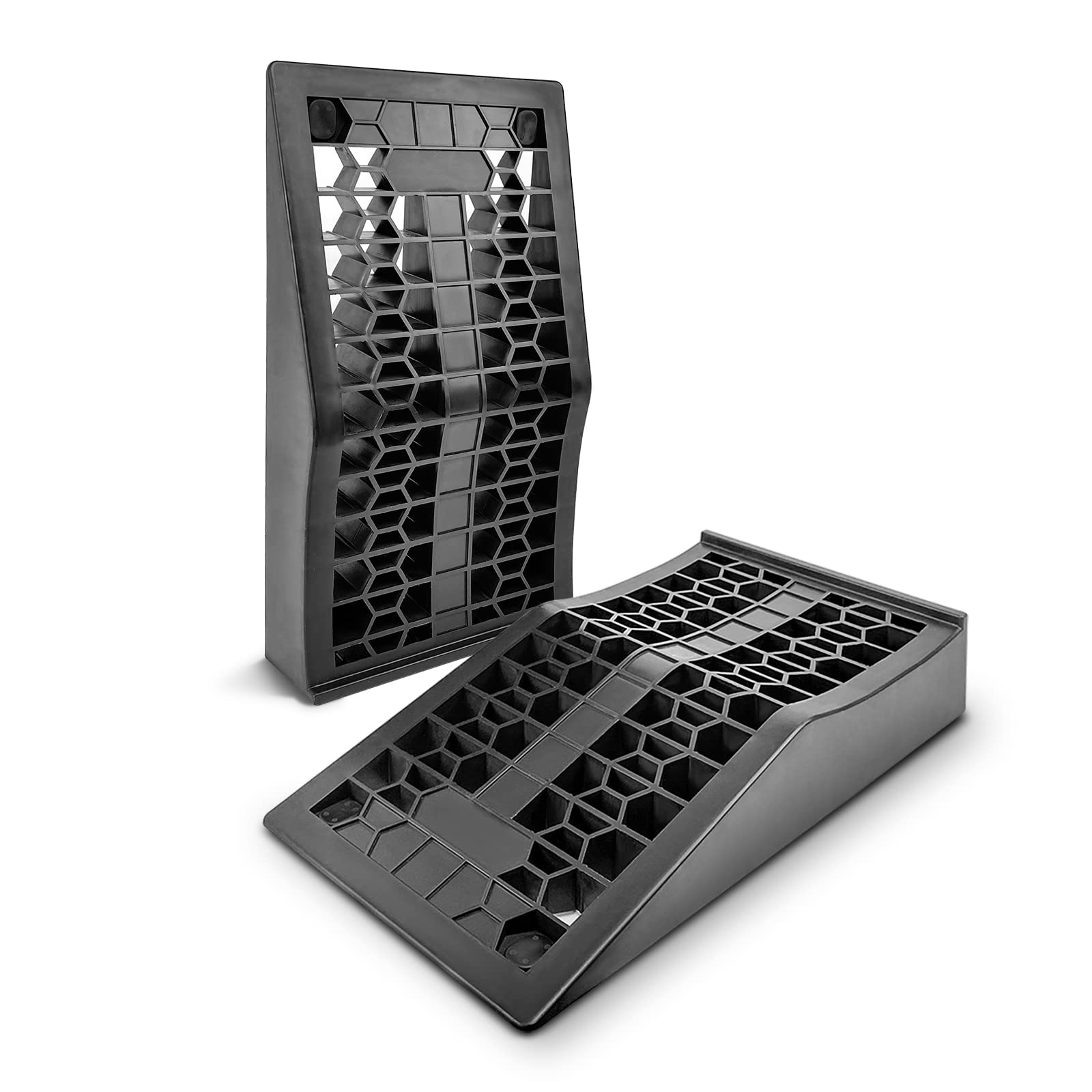 Roblock Car Ramps For Lift And Vehicle Maintenance, Portable Low Profile Car Ramps For Garage, Heavy Duty Tire Ramps For Low Cha