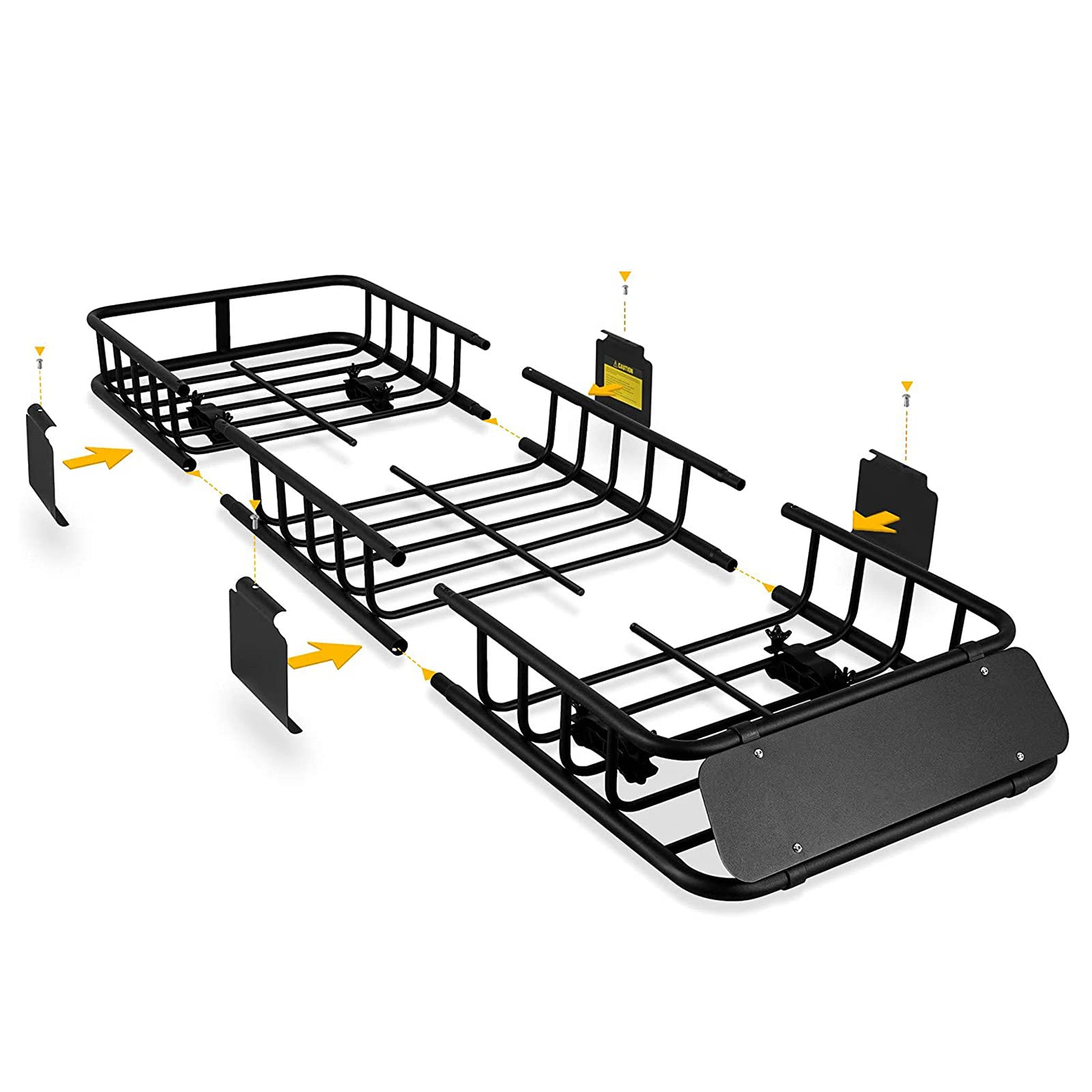 Xcar 64''X 23''X4'' Skinny Roof Basket Cargo Carrier - Heavy Duty Steel Rooftop Cargo Rack - Automotive Top Mount Roof Racks For