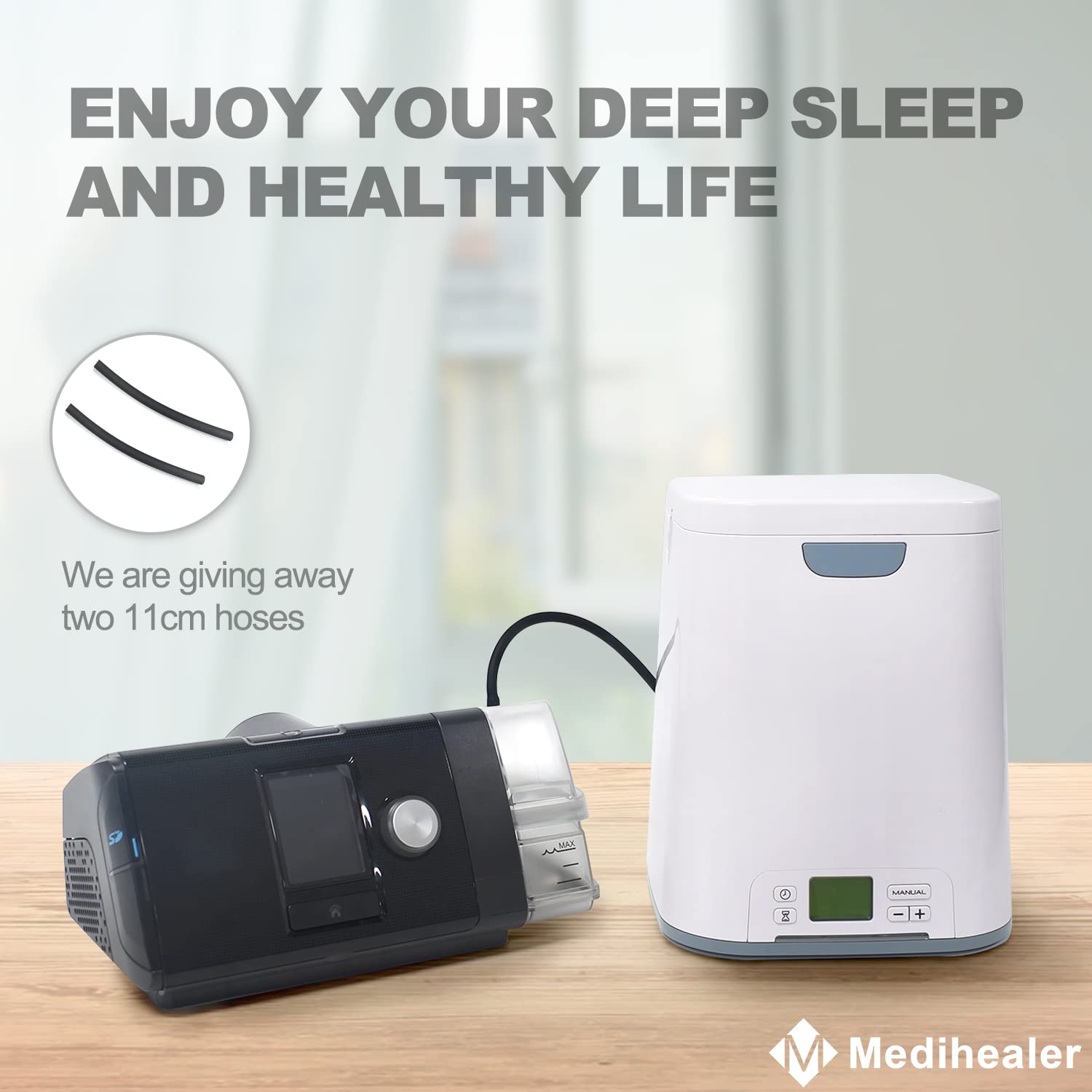 Tubing Adapter For Airsense 10 And Aircurve 10 Series,Include 1Pcs Tubing Adapter And 2Pcs Silicone Tubing,Great-Value Supplies By Medihealer.