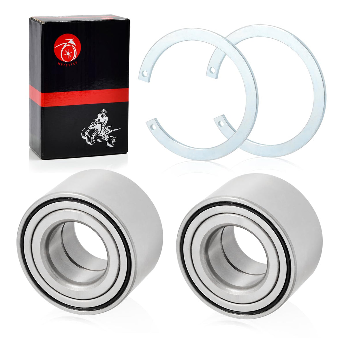 Front Wheel Bearings & Circlip For Honda Rancher 420 Trx420 Foreman 500 520 Trx500 Trx520 2014-2024 91051-Hr3-A21 27X55X32Mm Bearings