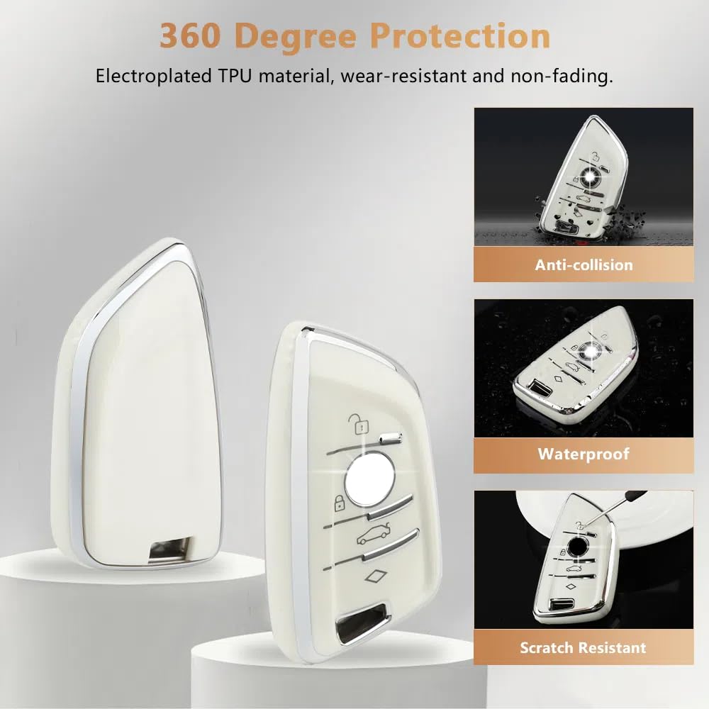 Pifoog Key Fob Cover For Bmw Soft Tpu 4 Buttons Keys Case Shell Accessories Bling Car Keychain For Bmw X1 X2 X3 X4 X5 X6 X7 3 4 5 6 7 8 Series M3 M4 M5 M8 Girly Women