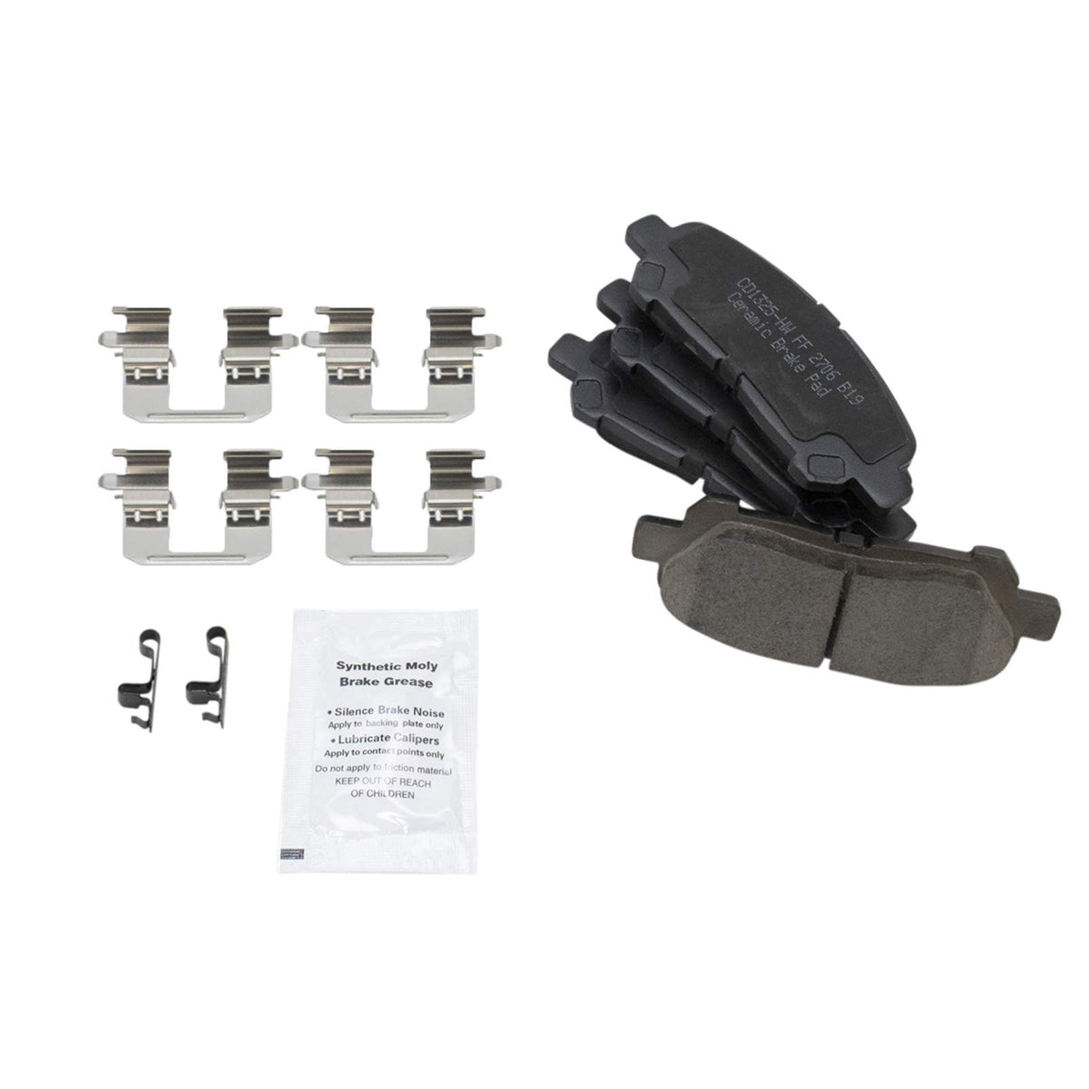 TRQ Rear Brake Pads Ceramic Compatible with 2008-2013 Toyota Highlander