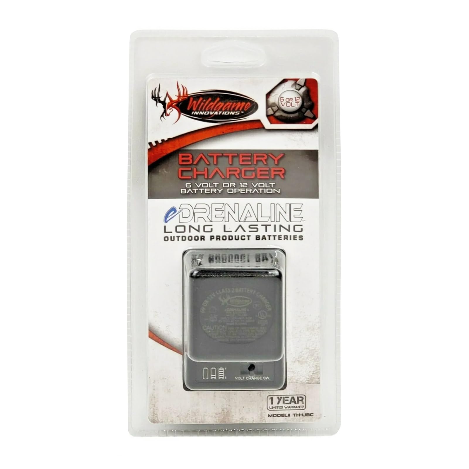 WILDGAME INNOVATIONS 6V/12V eDRENALINE Battery Charger Long-Lasting Powerful Feeder Battery Charger with Adjustable Voltage Swit