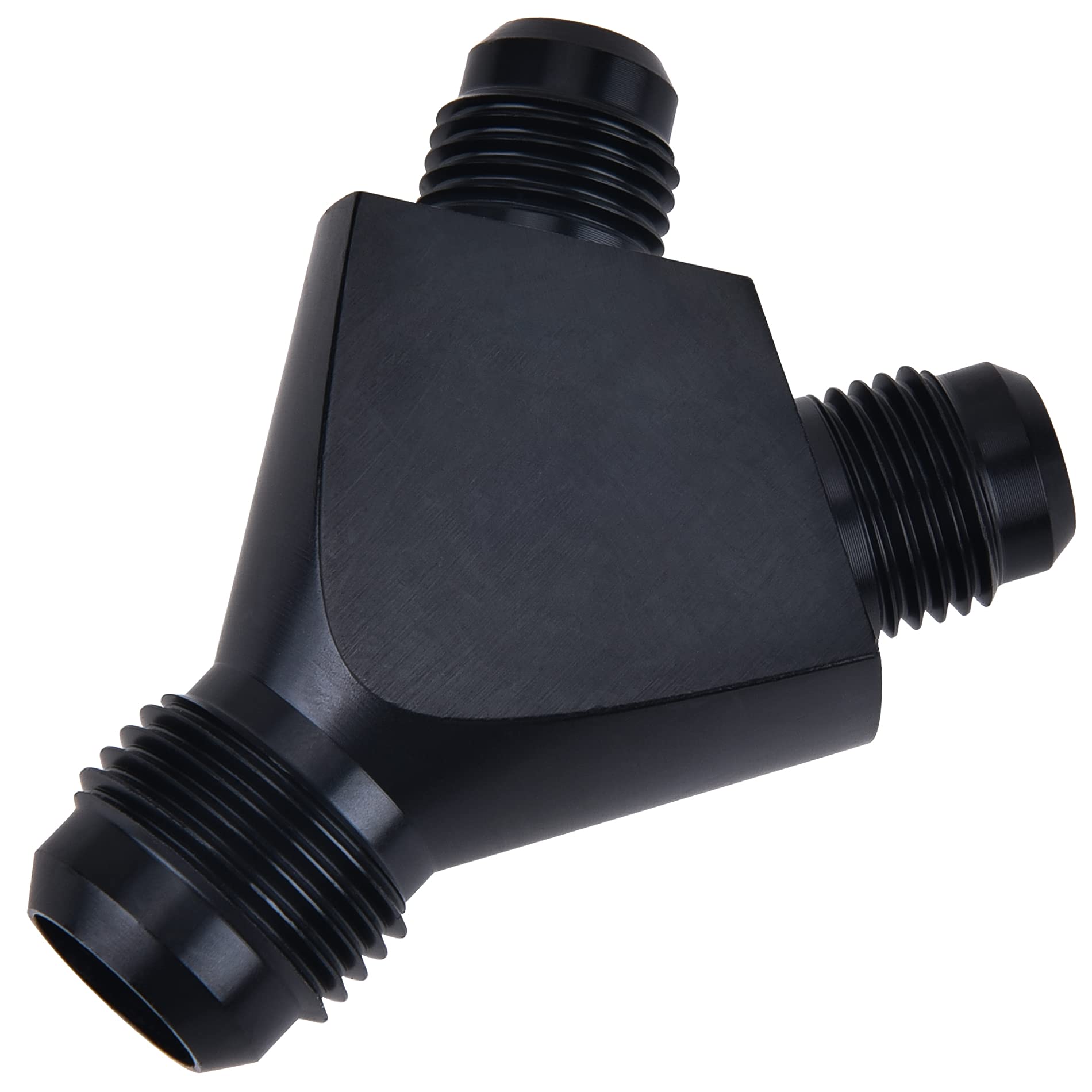 EVIL ENERGY 8AN to 6AN 6AN Y Block Flare Fitting Adapter Union Splitter Black