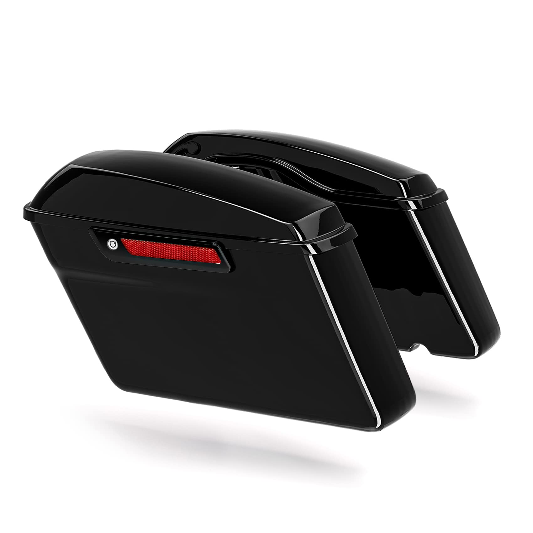 Tct-Motorparts Complete Hard Saddlebags W/Black Latch Fit For Harley Touring Road King Street Electra Glide Ultra-Classic 2014-2