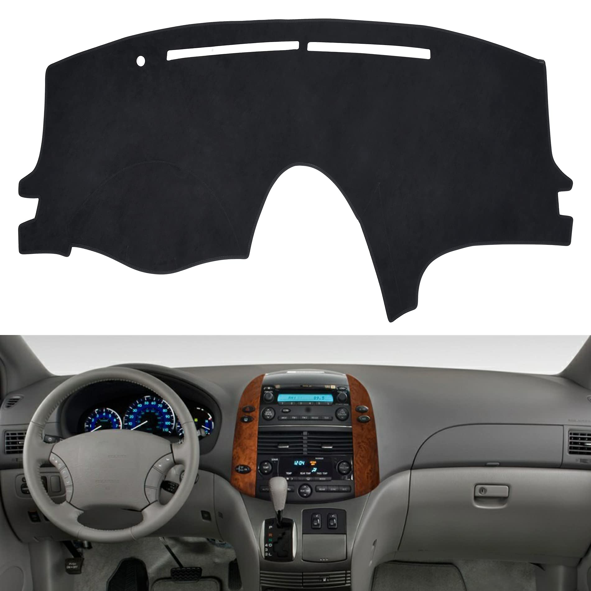 Speedwow Dashboard Dash Board Cover Mat Carpet Compatible With Toyota Sienna 2004-2010