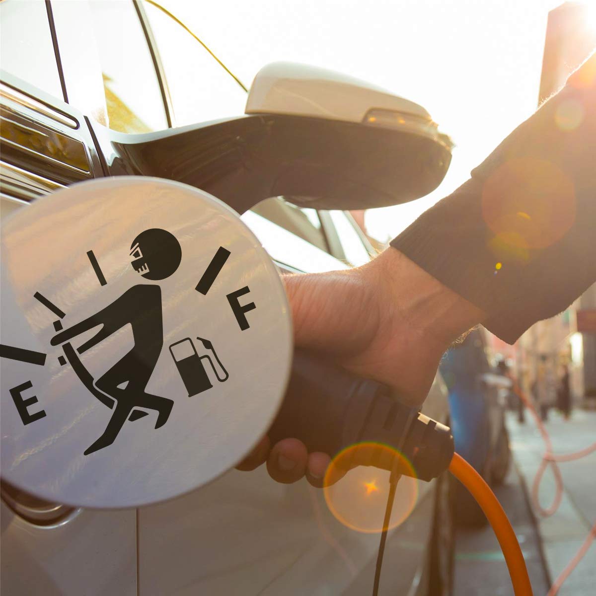 WINOMO Funny Car Stickers High Gas Consumption Decal Fuel Gage Empty Stickers (Black)