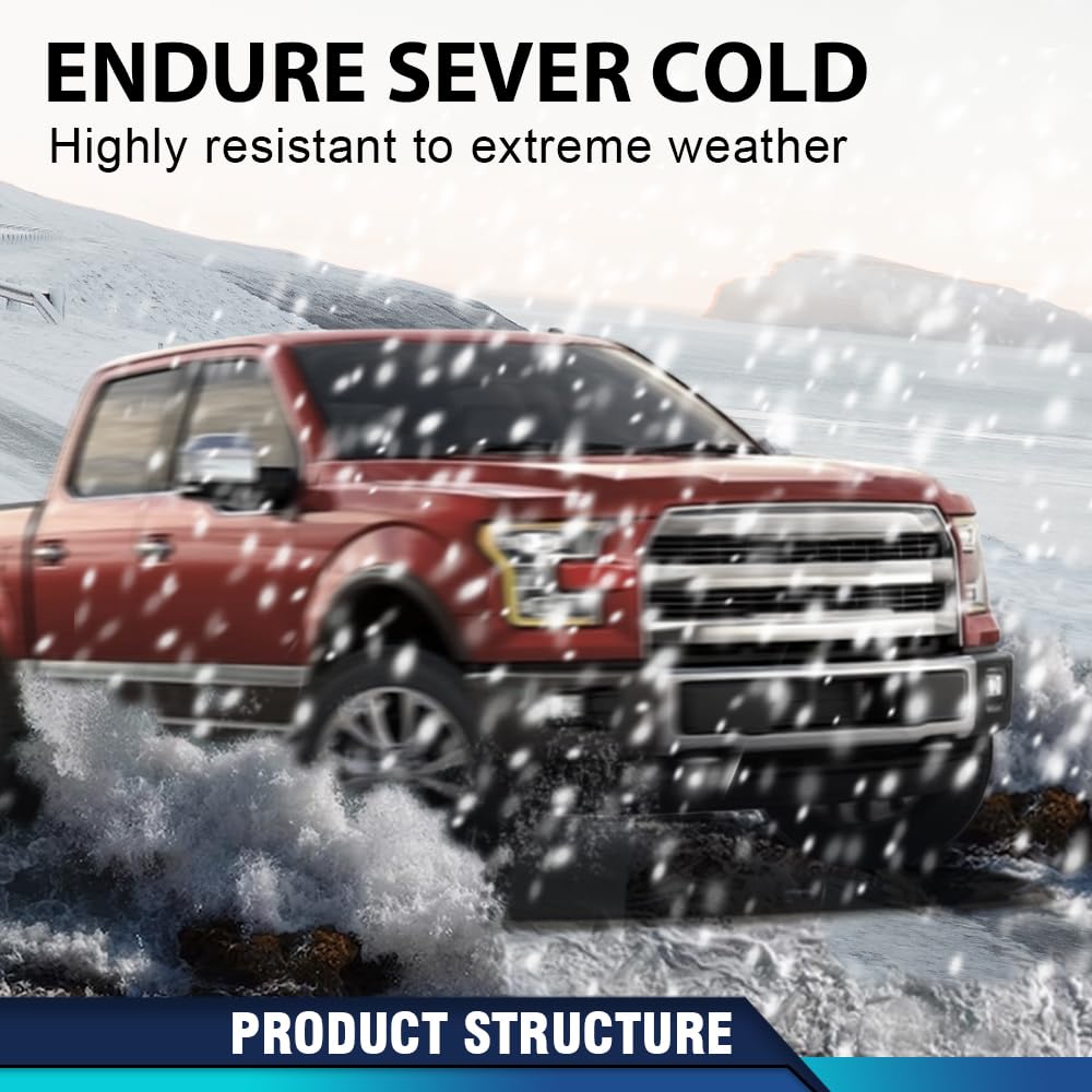 PIT66 Fender Flares Black Factory Style Compatible with Ford F150 2015-2017 Styleside