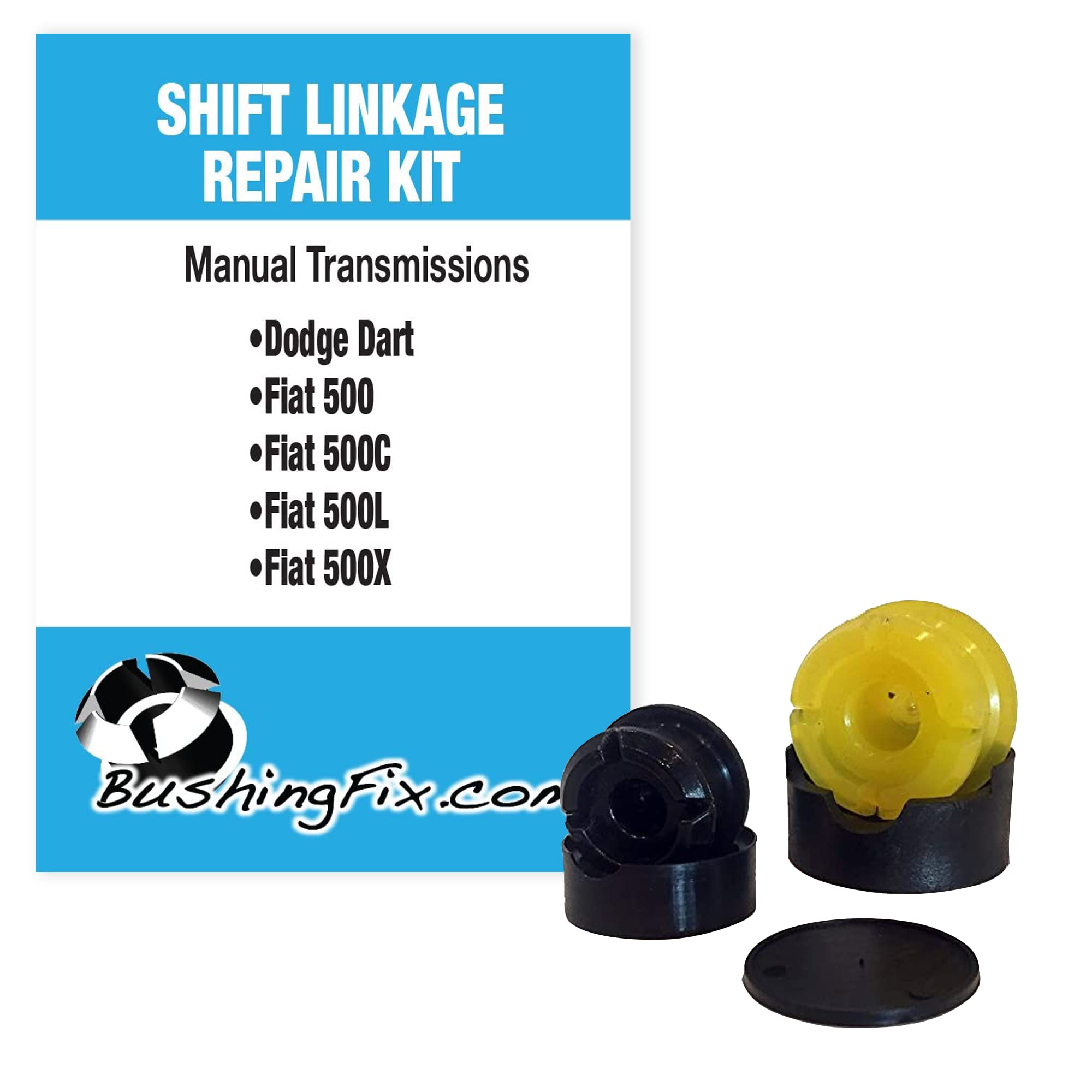 BushingFix FM1KIT Transmission Shift Cable Bushing Repair Kit, Shifter Cable Kit Fits Select Fiat, Jeep, and Mini Models, Manual