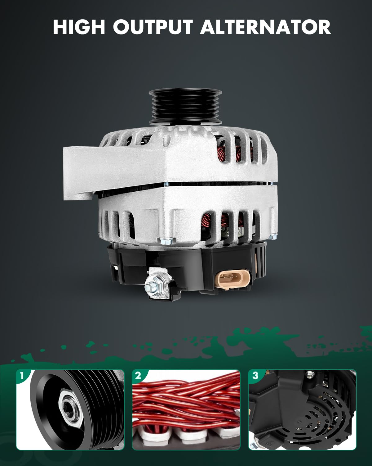 SCITOO Alternator Compatible with 02-05 for Chevy for Venture 3.4L V6, 03-04 for Oldsmobile Silhouette 3.4L, 02-05 for Pontiac M