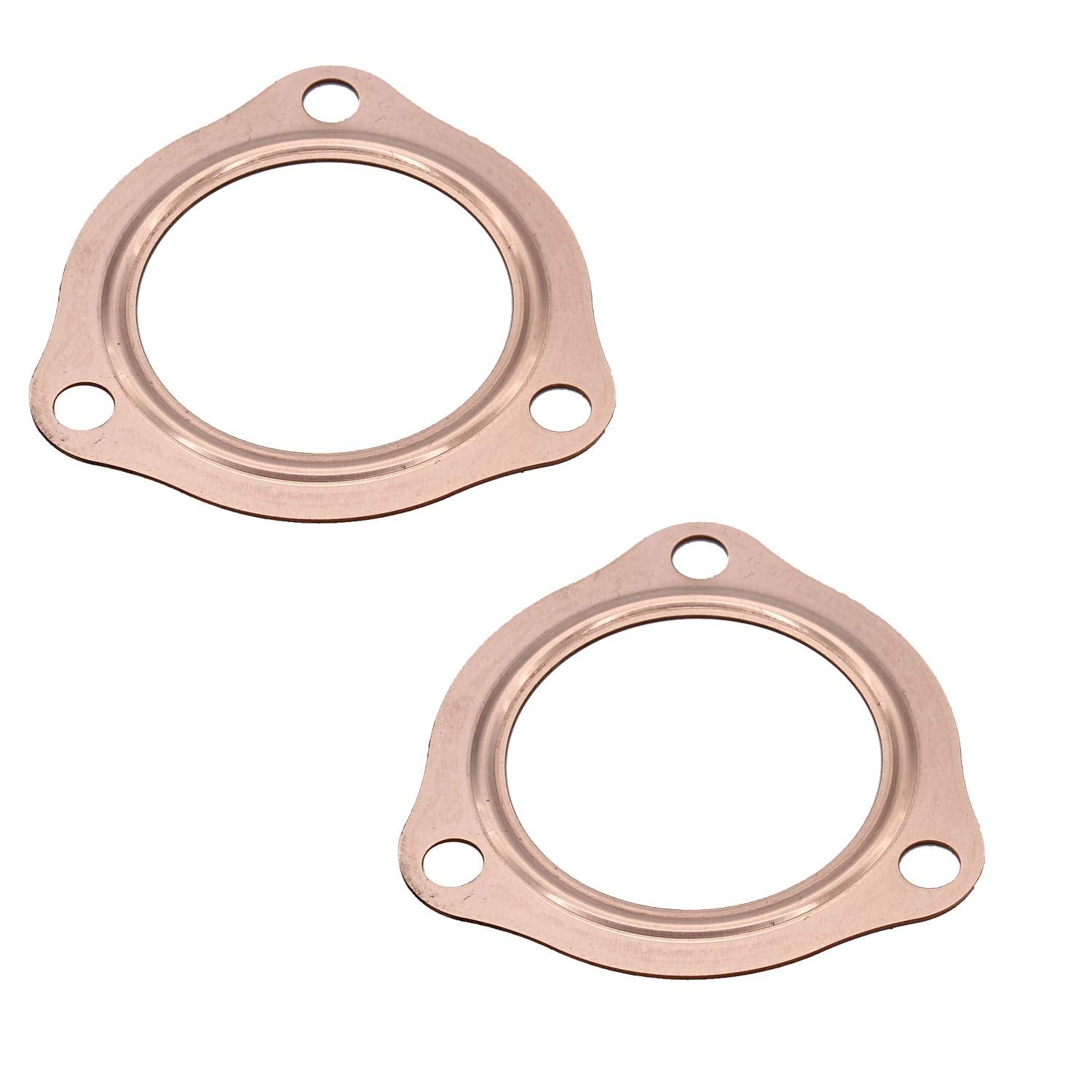 Takpart 2 1/2' Copper Header Exhaust Collector Gaskets 2.5 Inch Exhaust Gaskets Compatible For Sbc Bbc 302 350 454