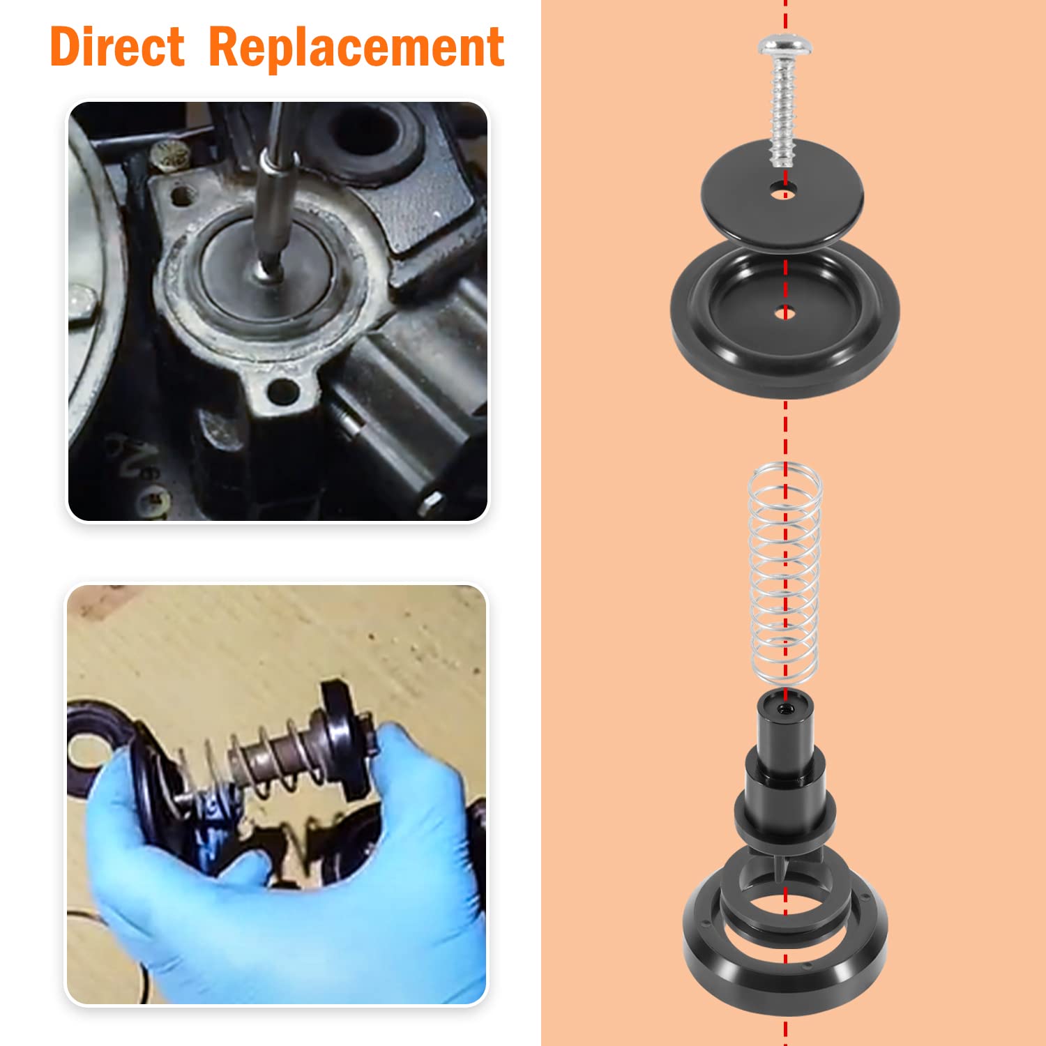 Poppet Valve Kit For Mercury 135-200Hp 2.0L 2.5L V6 R, Replacement For Mariner Xr4 Xr6 Magnum Ii Magnum Iii V175 V200 Series, Re