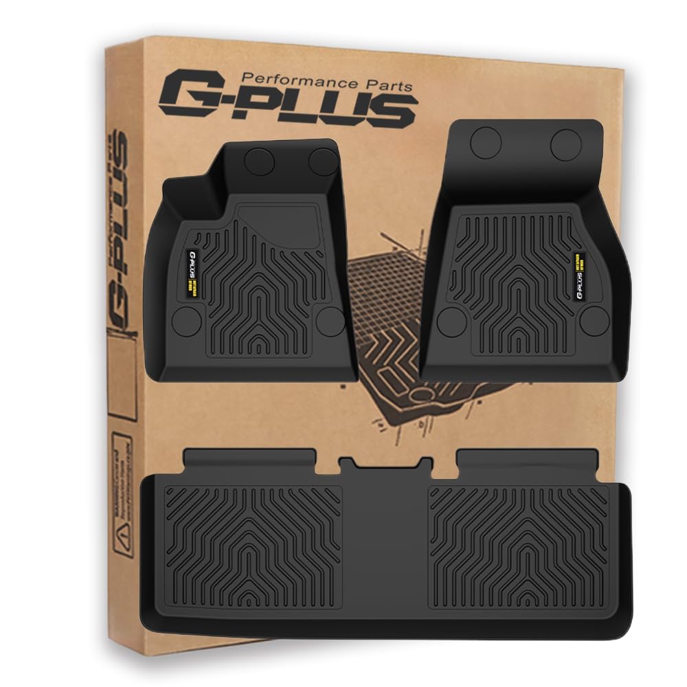 G-PLUS Floor Mats Set Compatible with Tesla Model S 2015-2020 (Only for Model S Badging) All Weather Full Cover Protection TPE F