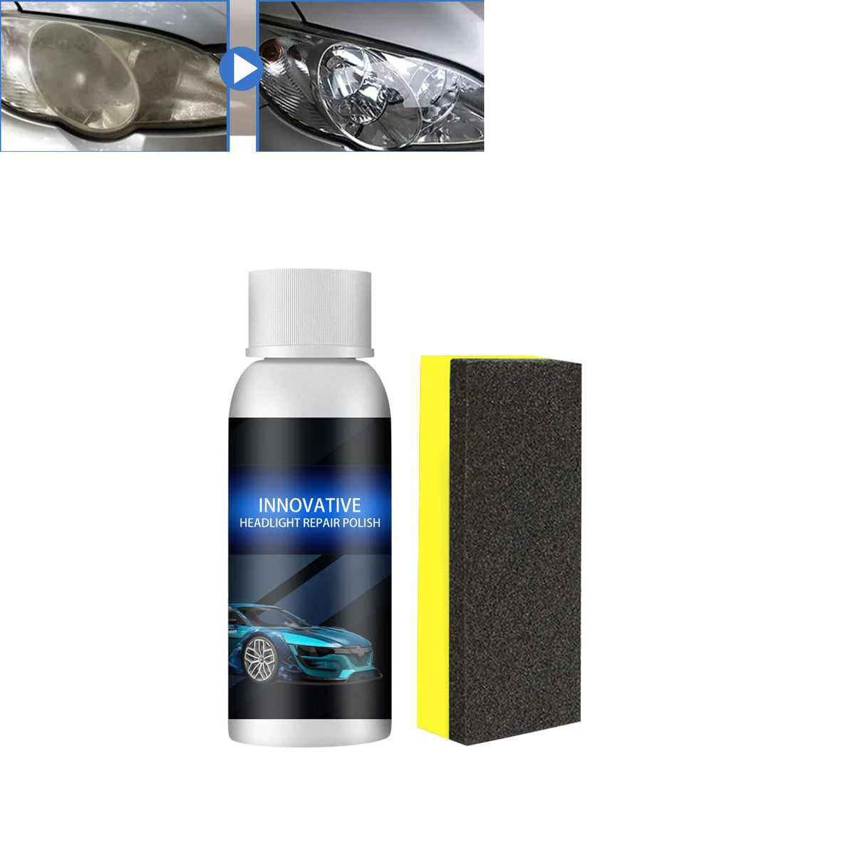 Bonseor Innovative Headlight Repair Polish, Car Headlight Repair Fluid, Car Headlight Cleaner (30 Ml,1 Pcs)