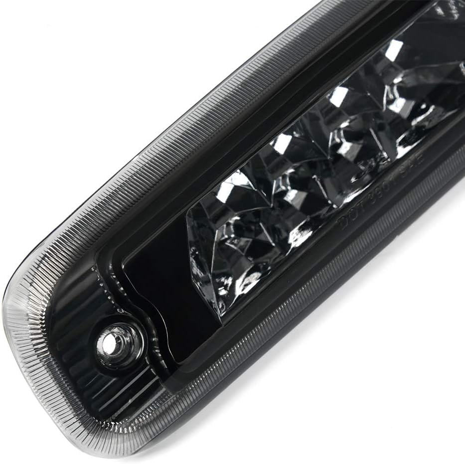 Cheda Third 3D Brake Lights, Compatible With 1997 1998 1999 2000 2001 Jeep Cherokee, Smoky Lens Clear Housing Led Bar Tail Cargo