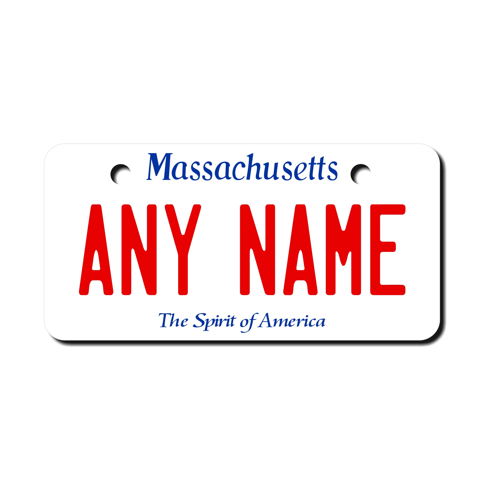 Teamlogo - Personalized Massachusetts License Plate - Custom Aluminum Name, Text, Or Number Plate - Customized License Bike Acce