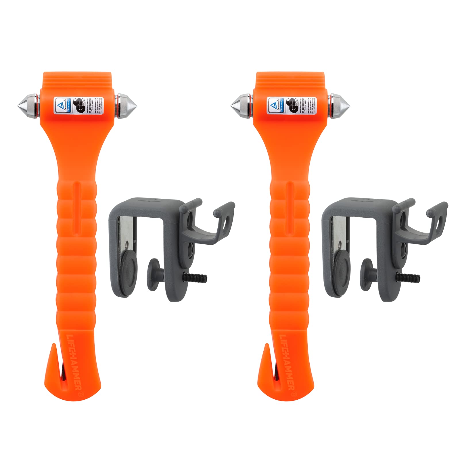 LifeHammer Brand Car Safety Hammer, The Original Emergency Escape and Rescue Tool with Seatbelt Cutter, Made in The Netherlands,