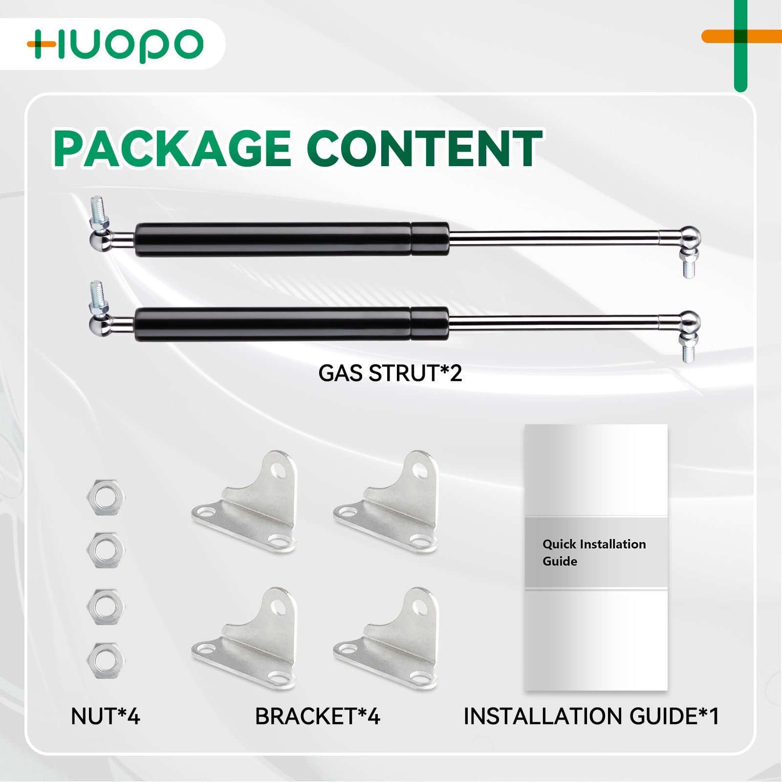 Huopo 17 Inch 150 Lb/667 N Gas Shock Strut Spring Lift Support For Rv Bed Door Floor Hatch Boat Shed Window Custom Heavy Duty Ba