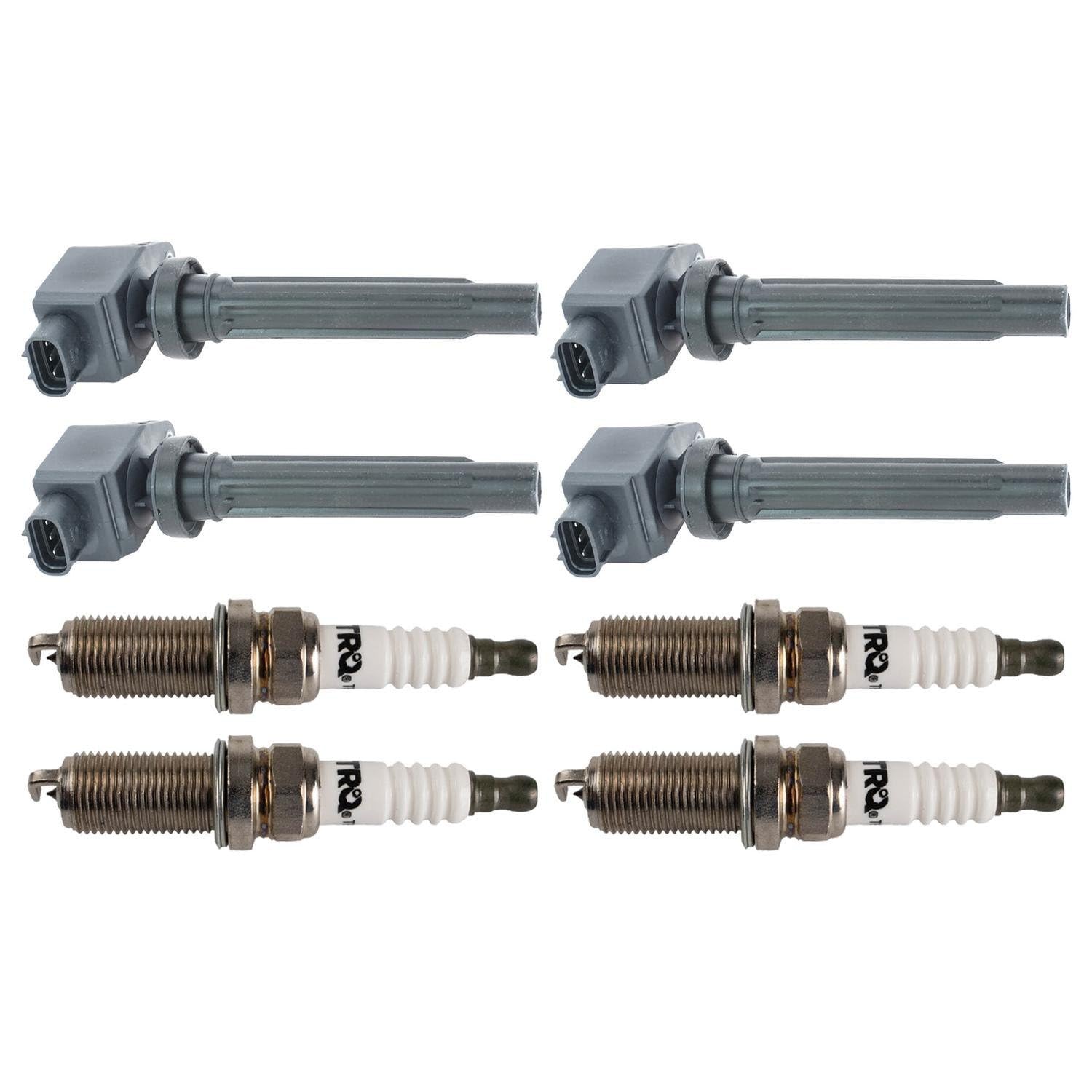 Trq Ignition Kit Ignition Coil Spark Plugs Compatible With 2007-2009 Suzuki Sx4