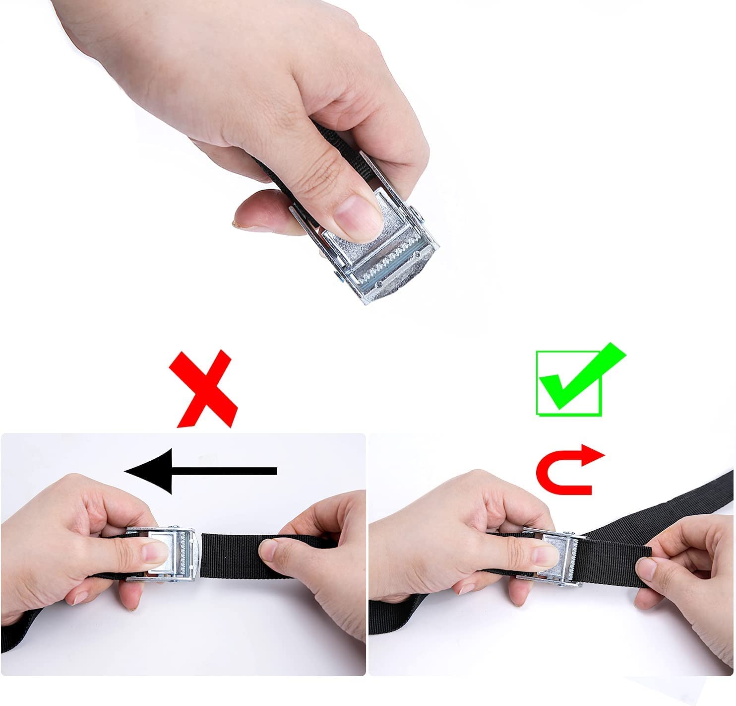 Velidy 4Pcs 1'' X 3.3Ft Lashing Straps Adjustable Kayaks Tie Down Straps For Cargo, Luggage, Motorcycles, Truck, Suv, Car Roof R