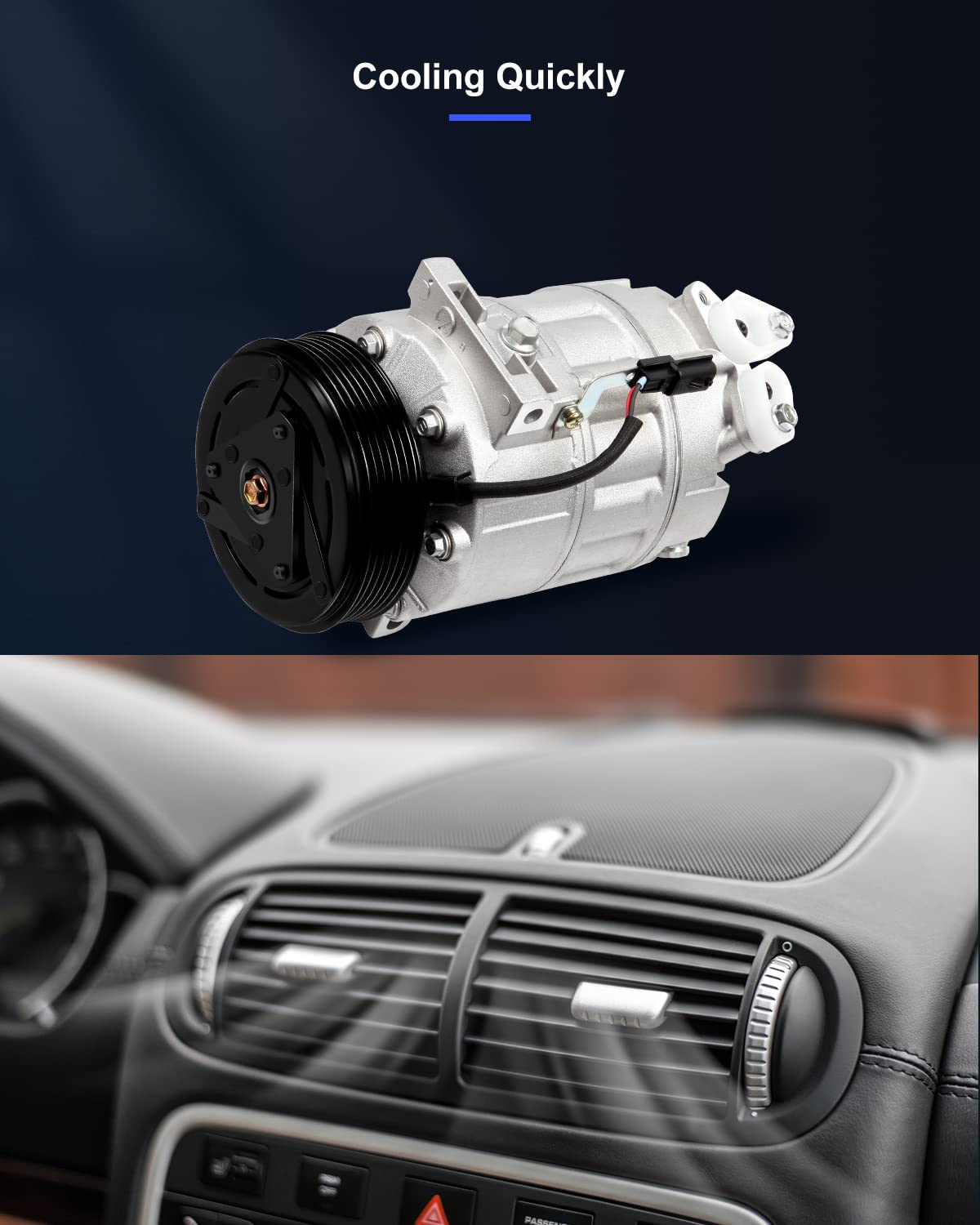 Eccpp A/C Compressor 2007-2012 Fit For Nissan Sentra 2.0L Air Conditioning Compressor