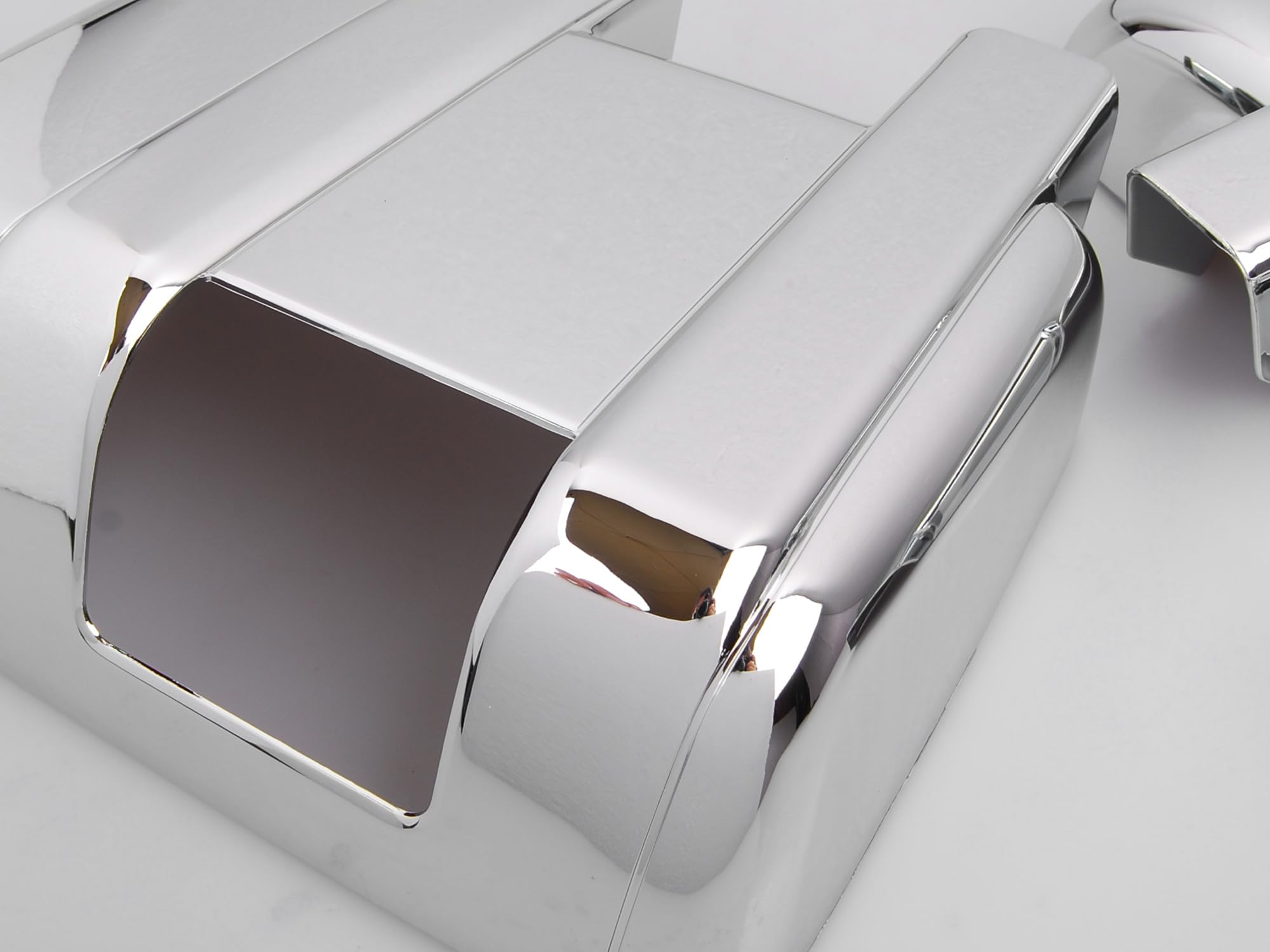 Chrome Side Door Full Towing Mirror Add-on Style Cover Trims Compatible with Ford F250 F350 F450 Super Duty 2008-2016