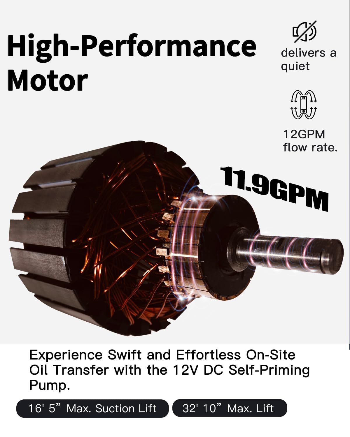 ??????4 NEW 110V Fuel Transfer Pump,Diesel Transfer Pump with Filter,Fuel Transfer Hose and Auto Fuel Nozzle for Diesel, Kerosen