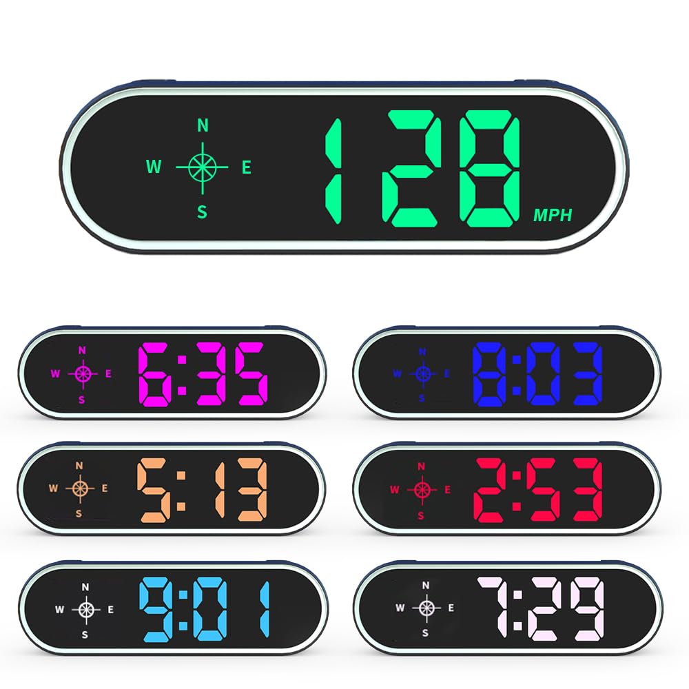 Vjoycar New Colorful Speedometer Hud Gps Digital Speed Meter Mph Km/H Speedo Head Up Display For Cars Trucks, Usb Cable Plug & P