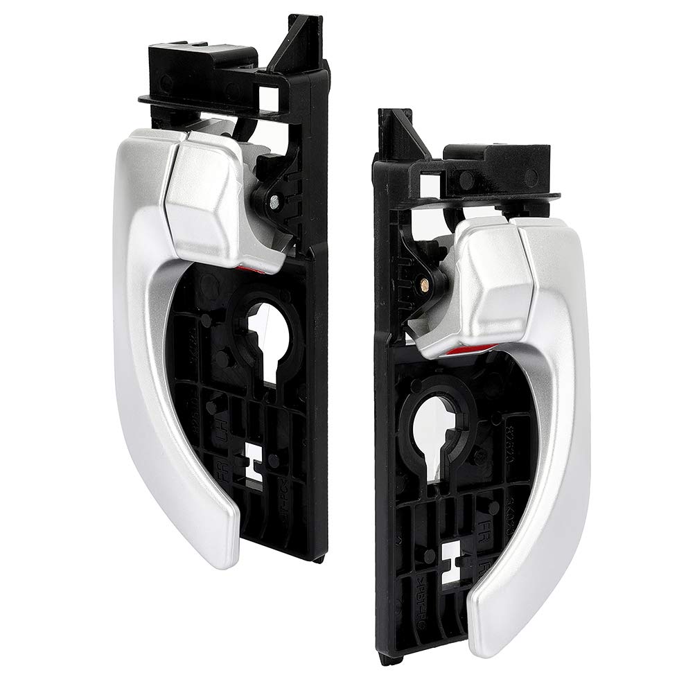 Eccpp Door Handles Interior Inside Inner Front Driver Passenger Side For 2005-2008 For Hyundai Sonata Silver(2Pcs)