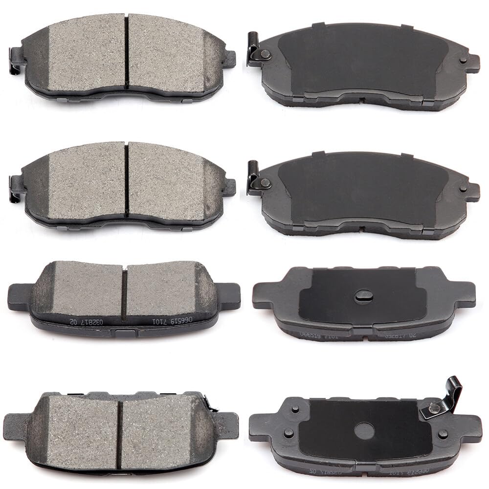 Eccpp D815-7318 D905-7784 Front & Rear Ceramic Disc Brake Pad Set Fit For Nissan 350Z 2003-2005,For Altima 2002-2005 2009-2013,F