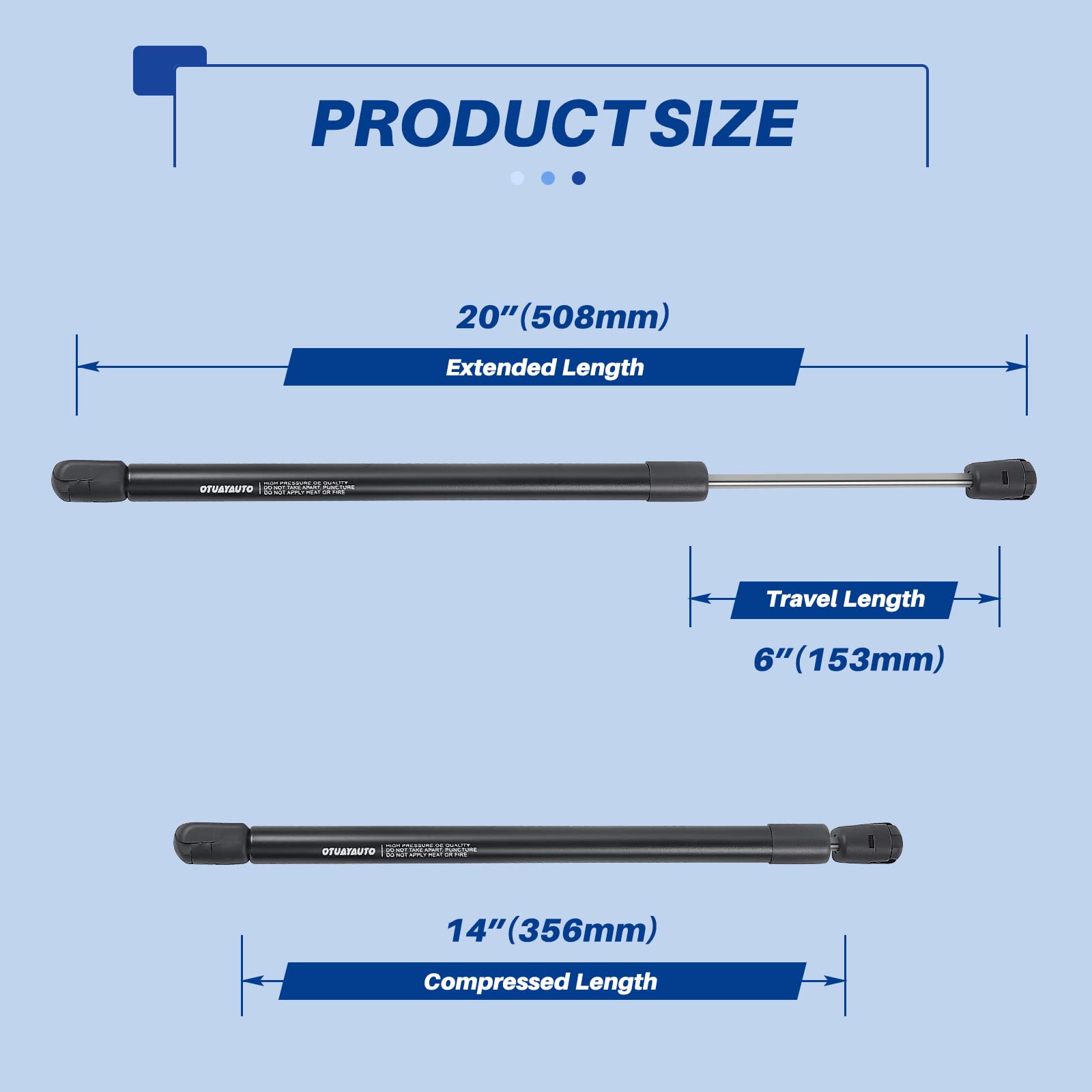 Otuayauto Rear Liftgate Hatch Shock Struts, Sg330046 Lift Support Replacement For 2002-2009 Chevrolet Trailblazer, 02-09 Gmc Env