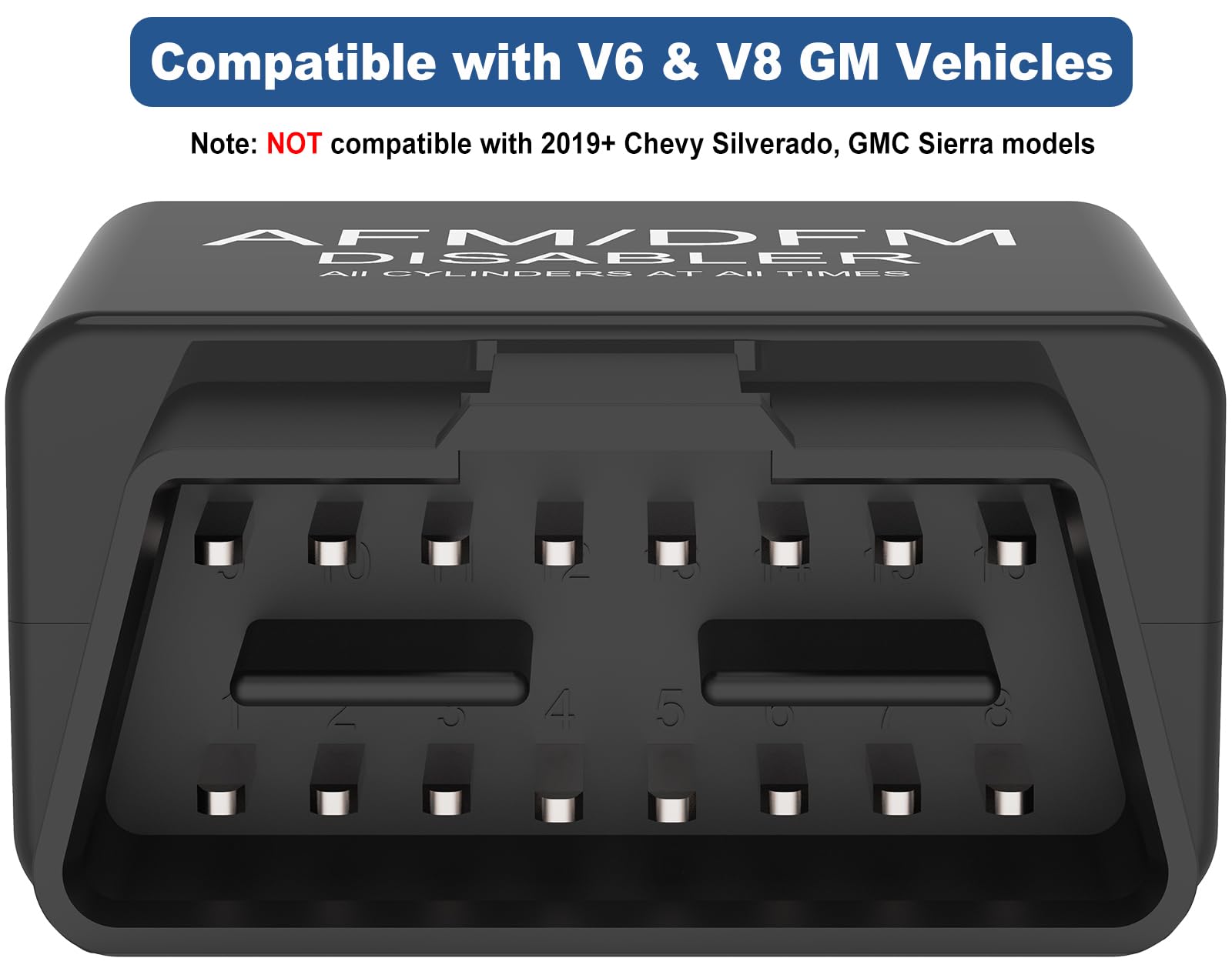 CYTROBE AFM Disabler Compatible with GM V6 V8 5.3 Silverado, GMC Sierra, Yukon, Chevy Tahoe, Red, Active Fuel Management Disabler RA003