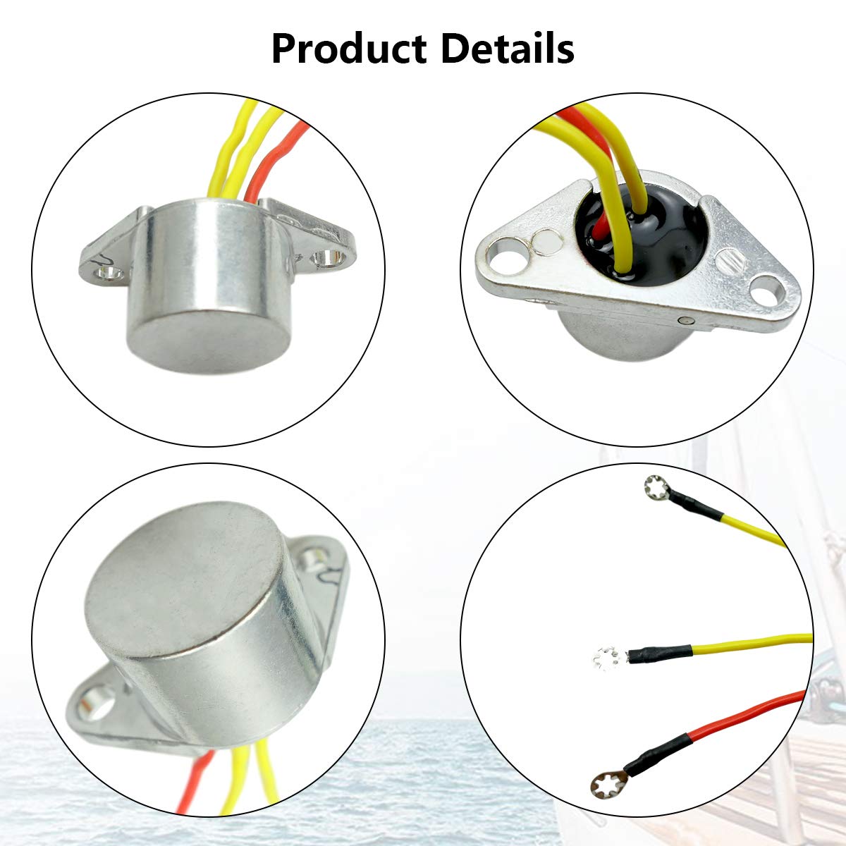Outboard Rectifier 3 Wires Fits For 1980-2001 Johnson Evinrude 15 60 65 75 85 88 9.9 90 100 110 112 115 140 150 175 200 235 Hp,