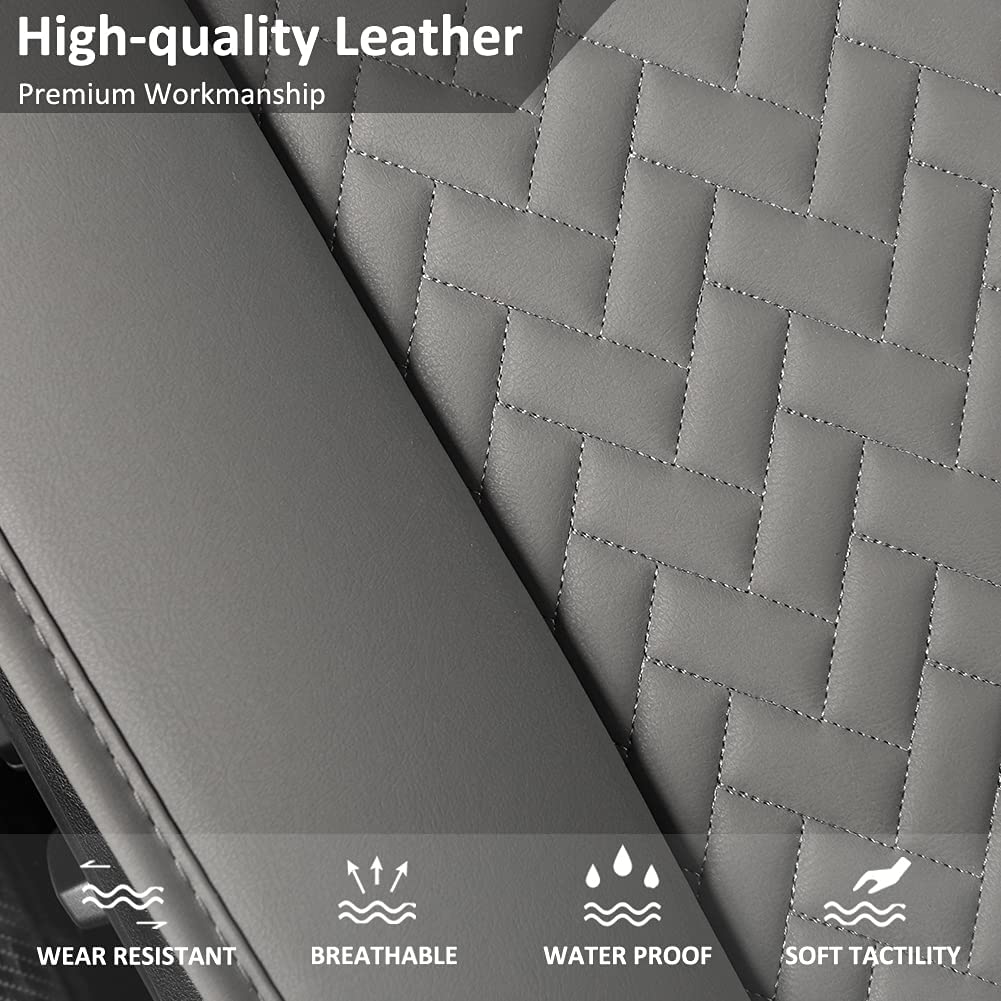 West Llama Full Set Car Seat Covers For Front And Rear Bottom Seats Only, Luxury Pu Leather Car Seat Pads Protectors Waterproof